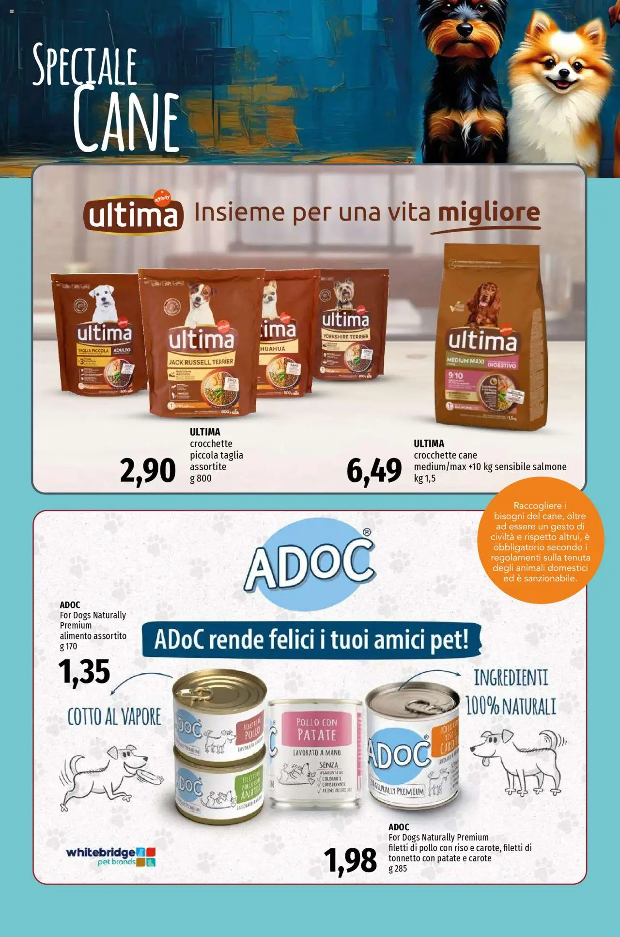 Volantino Famila del 16.10.2025 | Pagina: 14 | Prodotti: Pollo, Riso, Carote, Crocchette cane
