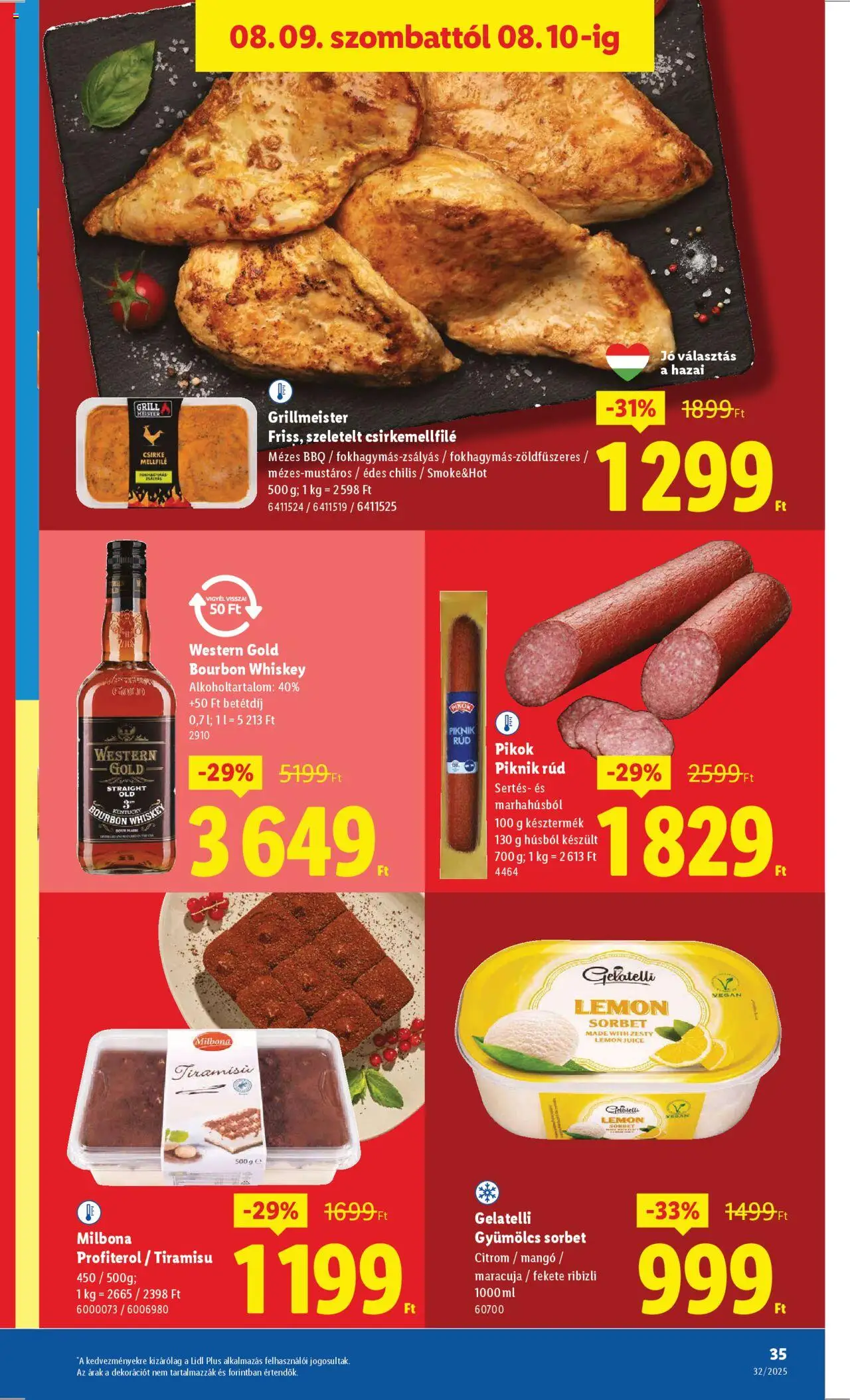 Lidl akciós ujság - amely érvényes a következő dátumtól: 07.08.2025 | Oldal: 35 | Termékek: Tiramisu, Gyümölcs, Vegán, Mangó
