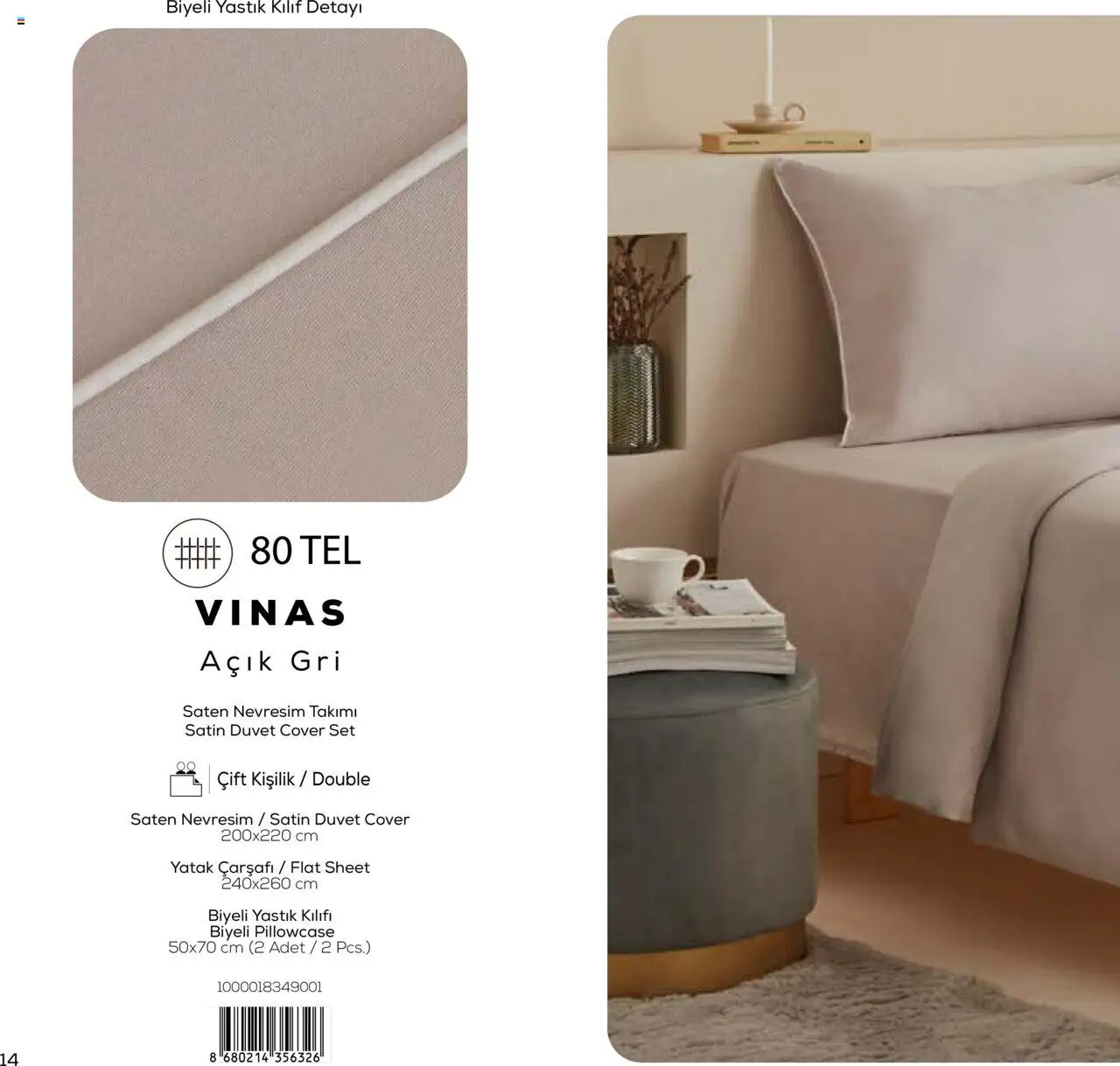 Karaca Home White Collection Sonbahar - Kış 2025/2026 - 23.09.2025 tarihinden itibaren geçerlidir | Sayfa: 14 | Ürünler: Yatak, Yastık, Nevresim, Yastık kılıfı