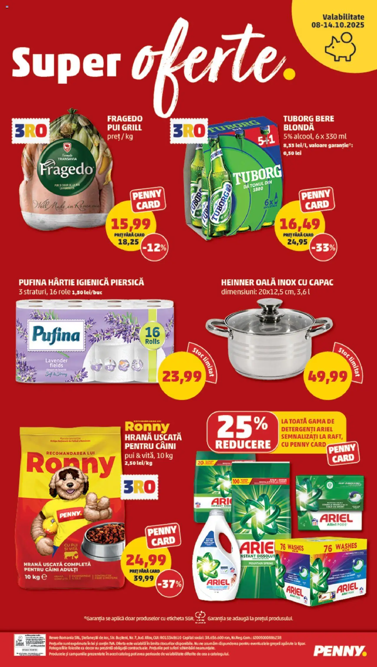 Noul catalog PENNY – valabil de la 08.10.2025 | Pagină: 20 | Produse: Grill, Oală, Hacıyatmaz Kedi Oyuncağı, Role