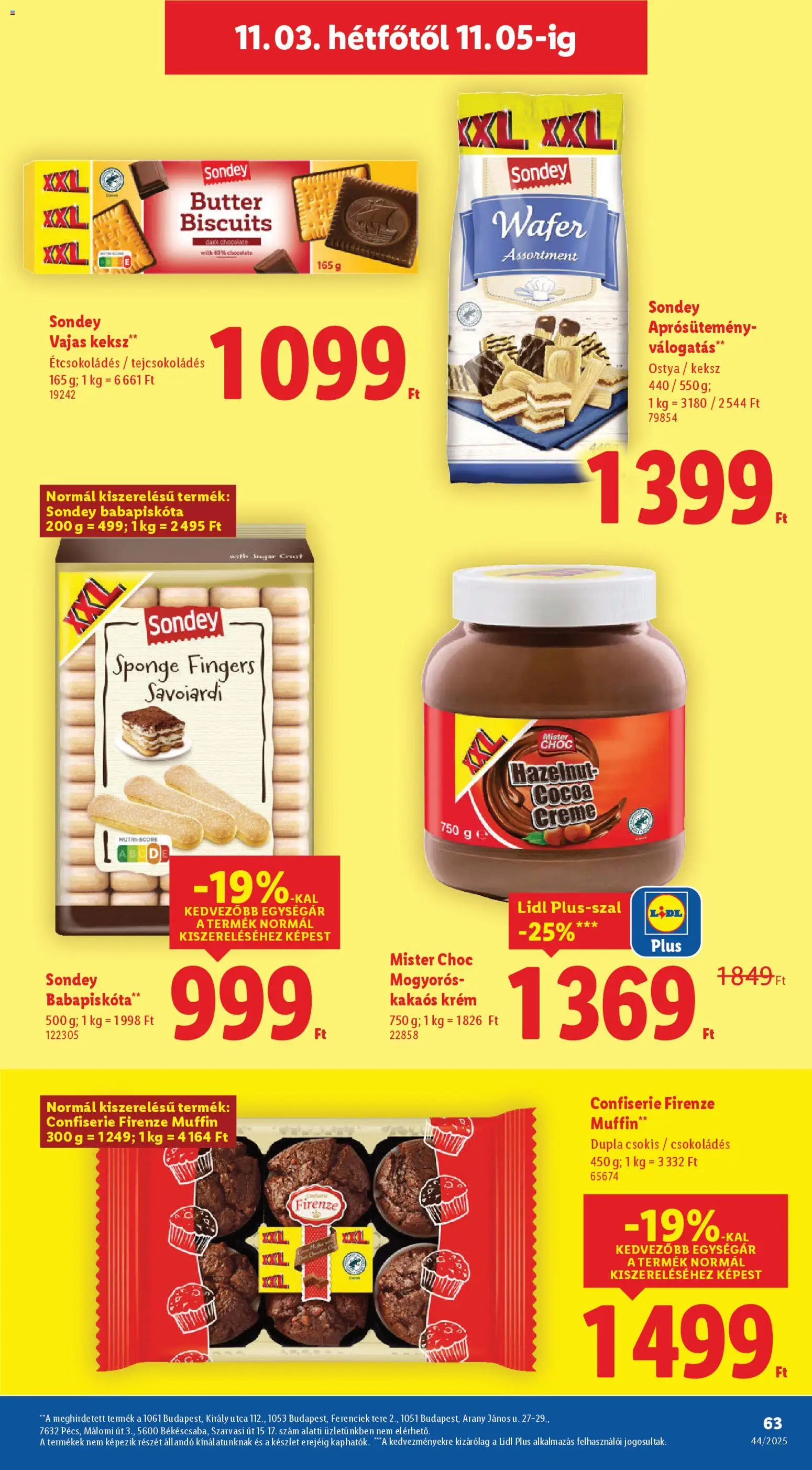 Lidl akciós ujság - amely érvényes a következő dátumtól: 30.10.2025 | Oldal: 61 | Termékek: Muffin, Babapiskóta, Keksz