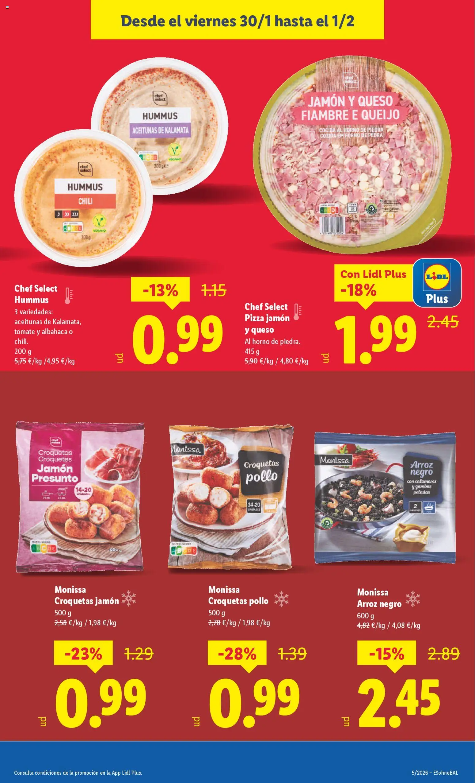 Lidl folleto │ válido desde el 26.01.2026 | Página: 31 | Productos: Calamares, Queso, Jamón, Arroz
