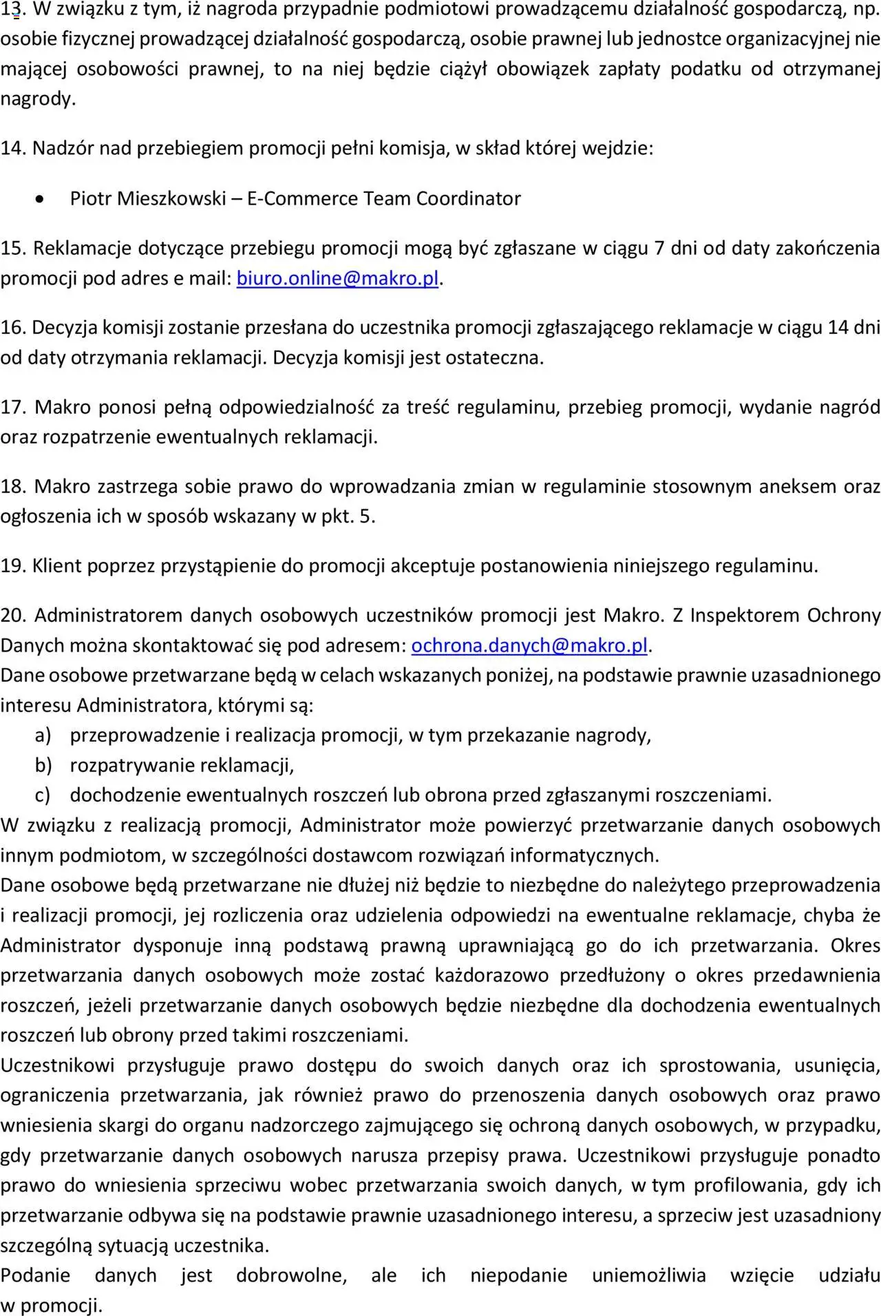 Makro Gazetka - Regulamin akcji Teekanne od 05.08.2025 | Strona: 3