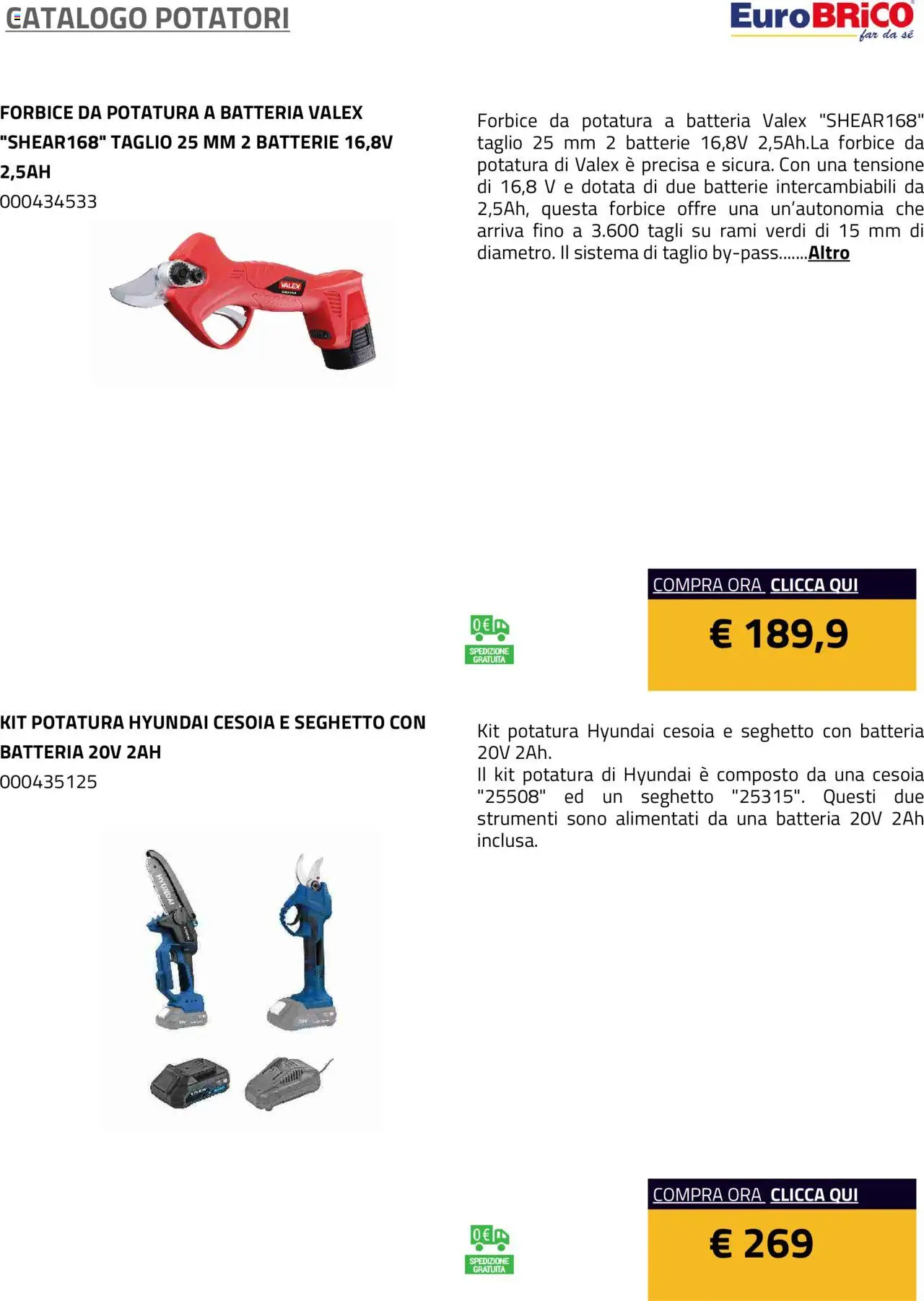 Volantino Eurobrico del 23.07.2025 | Pagina: 36 | Prodotti: Forbice, Batteria, Batterie
