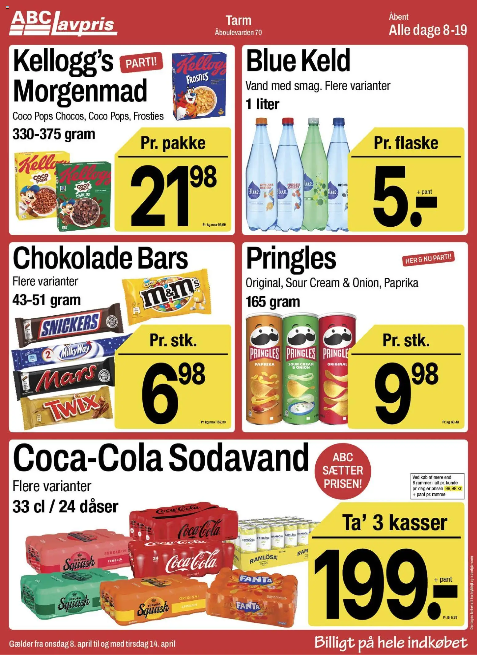 Abc Lavpris tilbudsavis – gyldig fra 08.04.2026 | Side: 6 | Produkter: Rammer, Chokolade, Jordbær, Sodavand