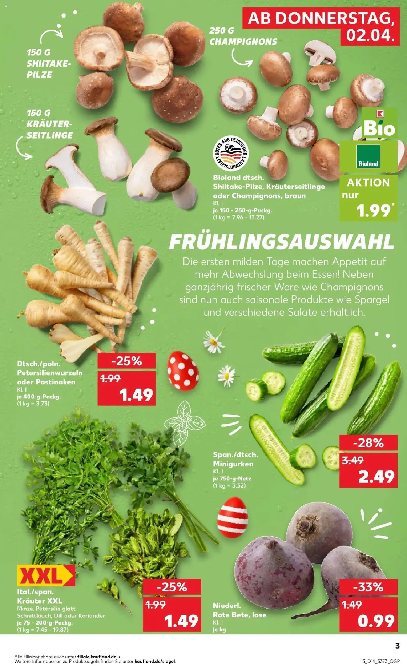 Kaufland Prospekt Einbeck	 – gültig ab 30.03.2026 | Seite: 17 | Produkte: Spargel, Champignons, Petersilie, Dill