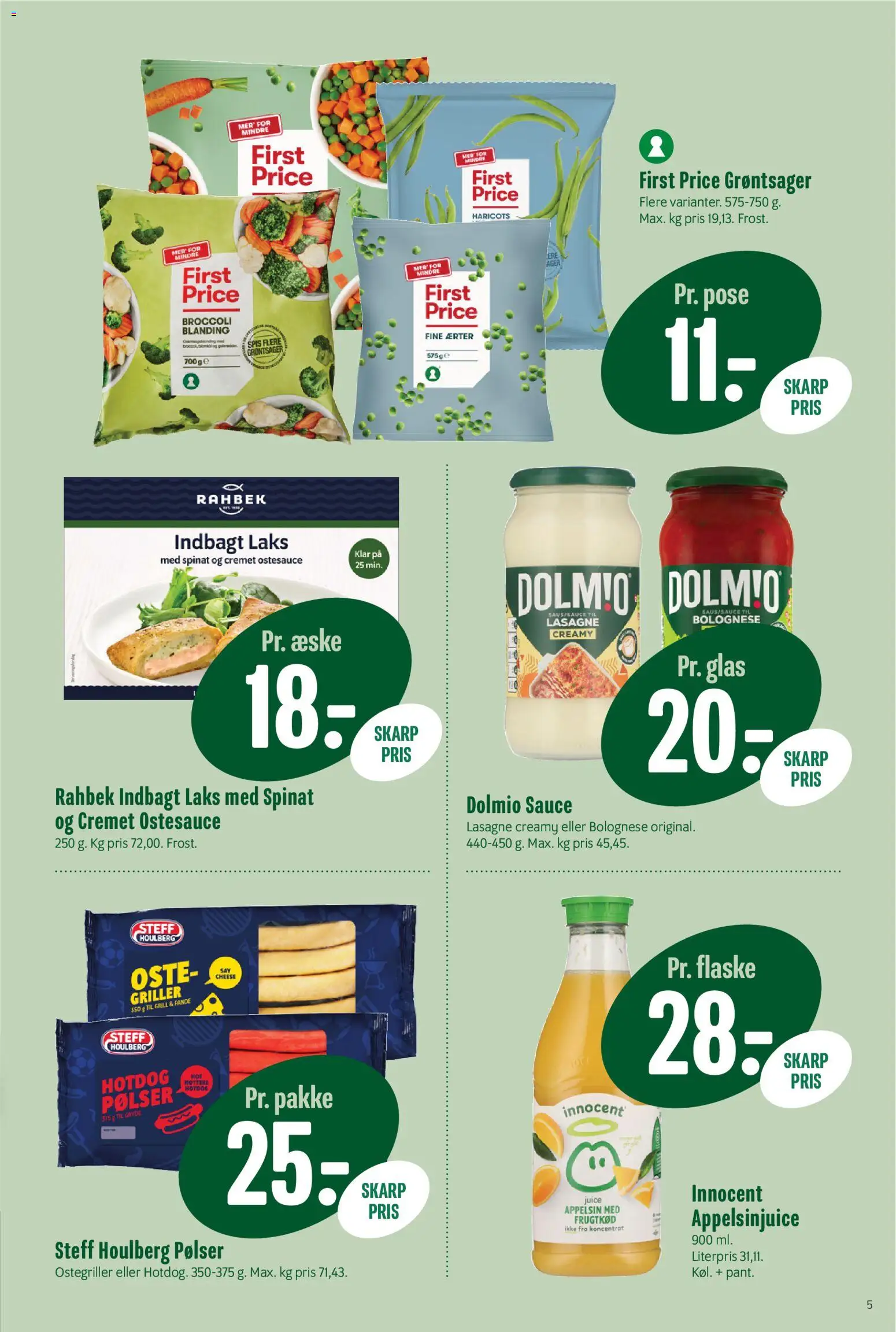 Min Købmand tilbudsavis – gyldig fra 24.04.2026 | Side: 5 | Produkter: Broccoli, Ærter, Carpete, Grill