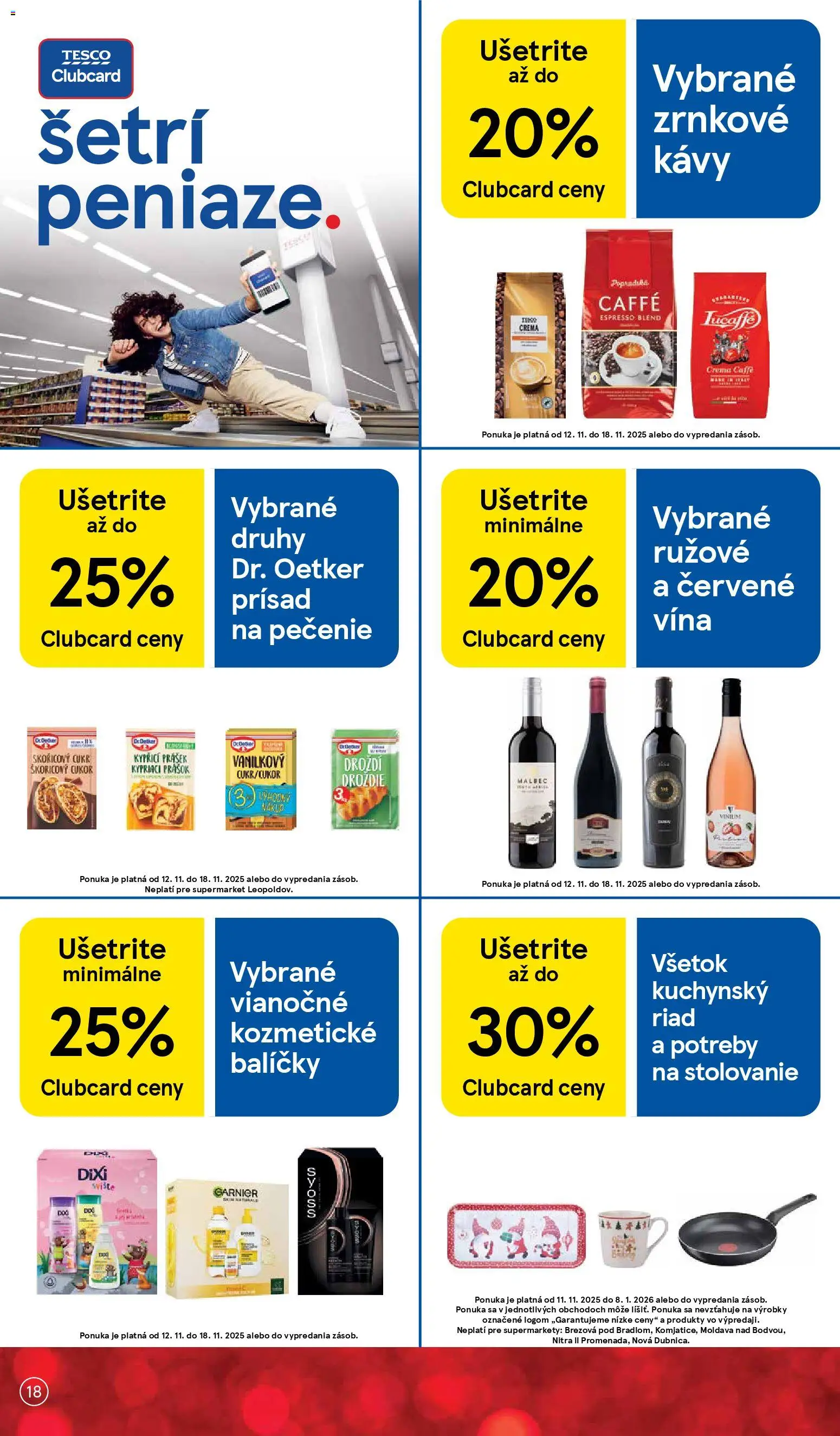 Nové Tesco akcie – leták je platný od 12.11.2025 | Strana: 18 | Produkty: Cukor