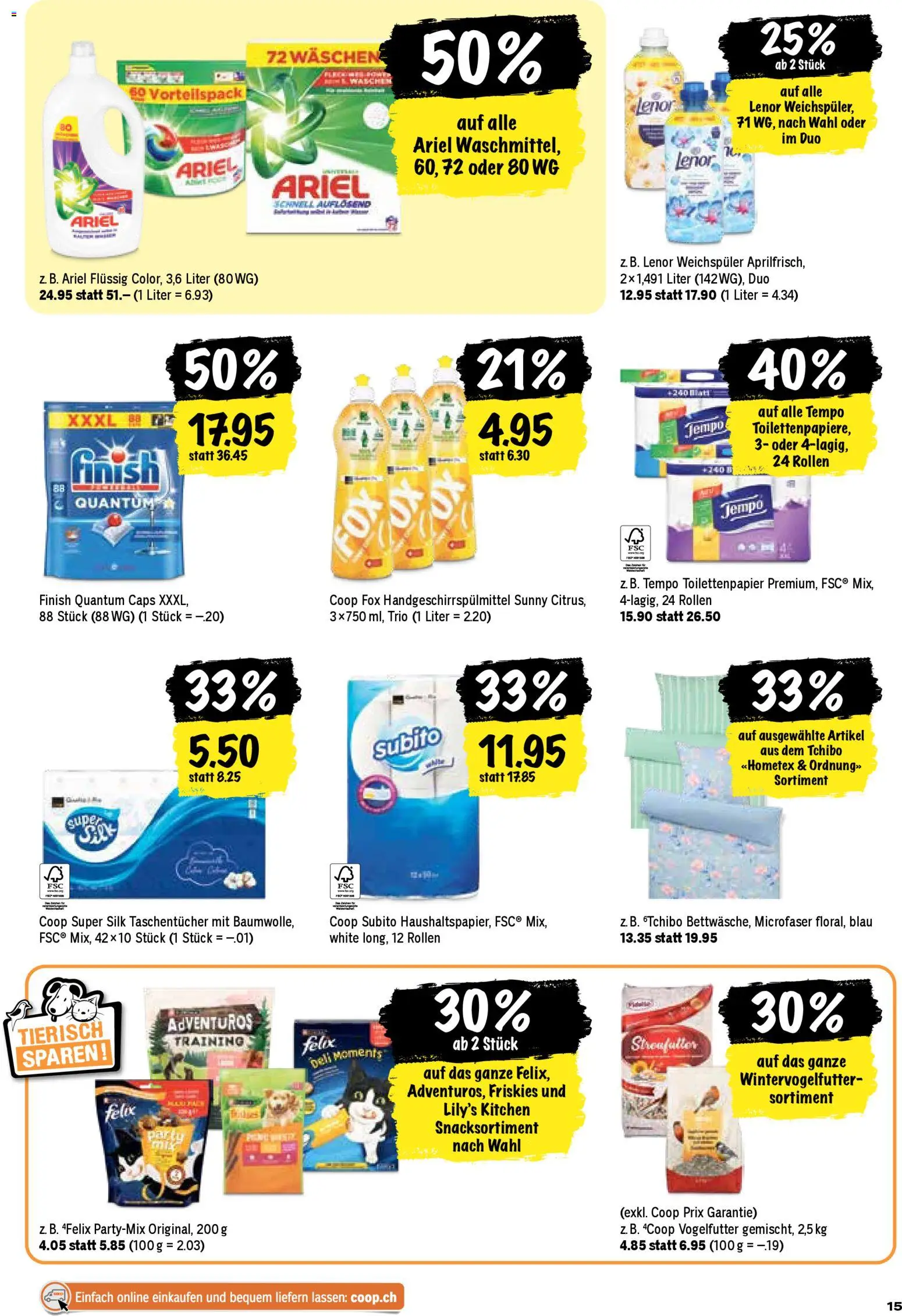 Coop Aktionen – gültig ab 26.02.2026 | Seite: 15 | Produkte: Weichspüler, Toilettenpapier