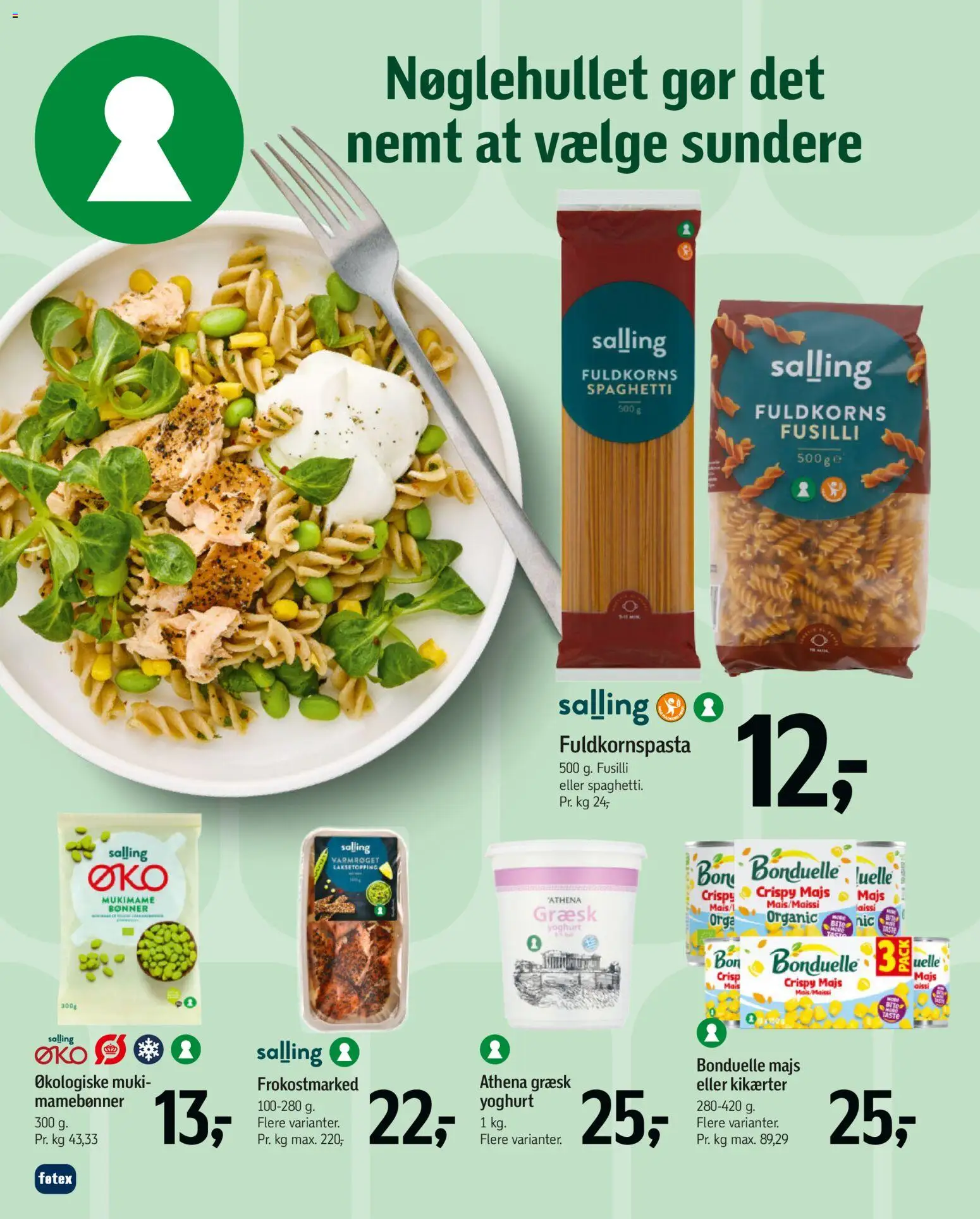 Føtex tilbudsavis – gyldig fra 07.04.2026 | Side: 16 | Produkter: Yoghurt, Spaghetti, Majs, Bønner