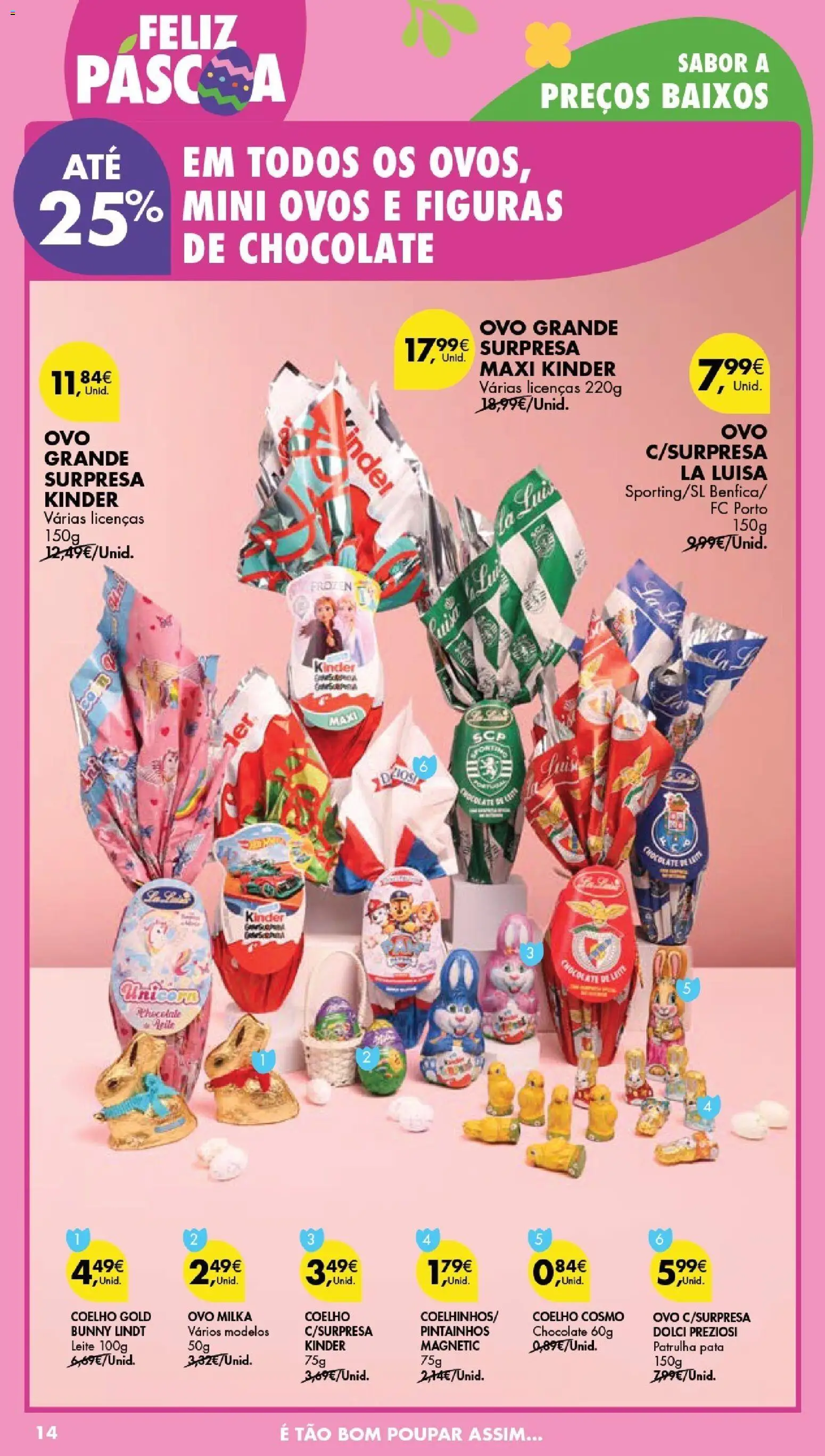 Pingo Doce Poupe este Fim de Semana │ válido de 27.03.2026 | Página: 14 | Produtos: Leite, Ovos, Chocolate, Coelho