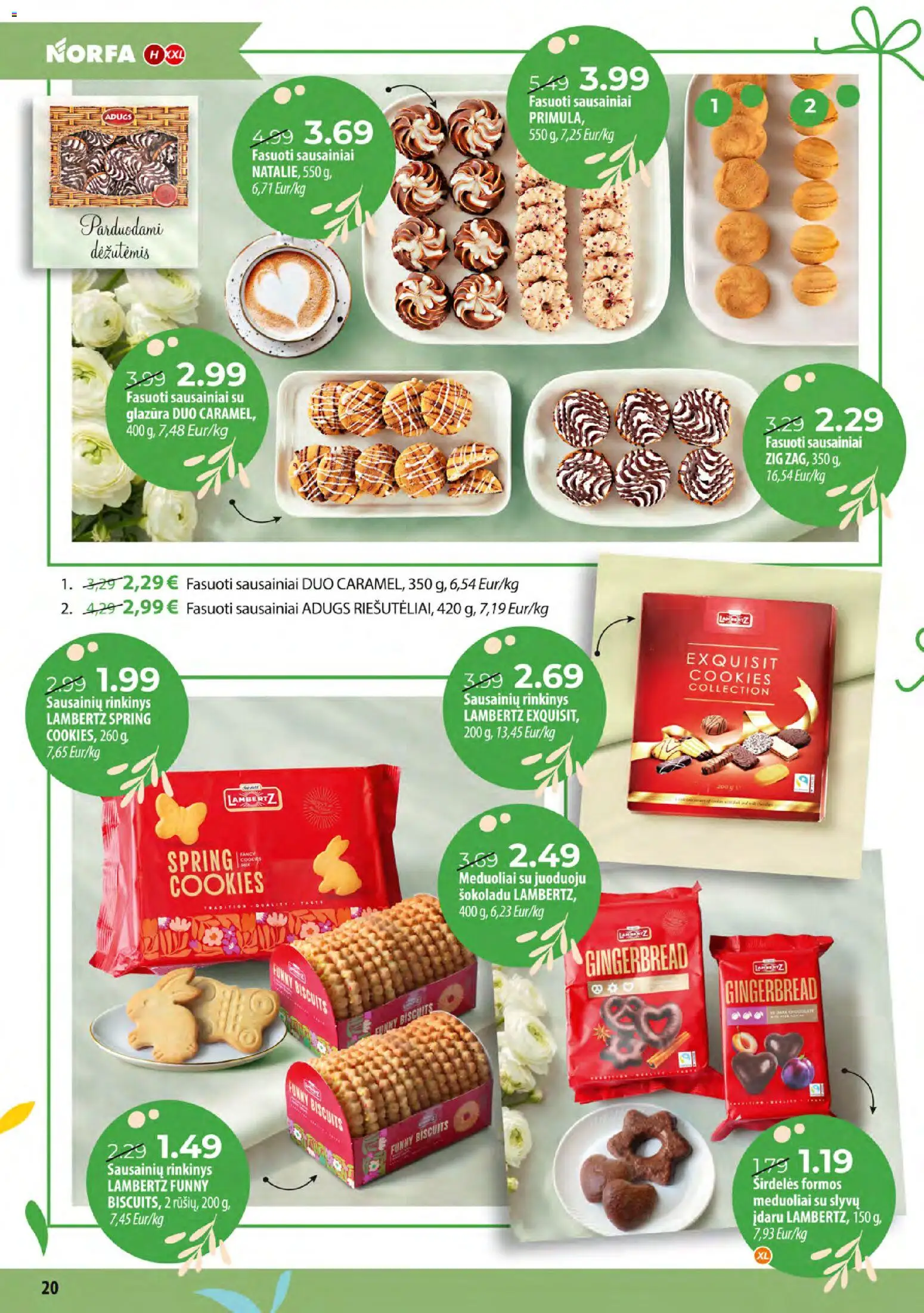 NORFA akcijos nuo 24.03.2026 | Puslapis: 20 | Prekių: Sausainiai
