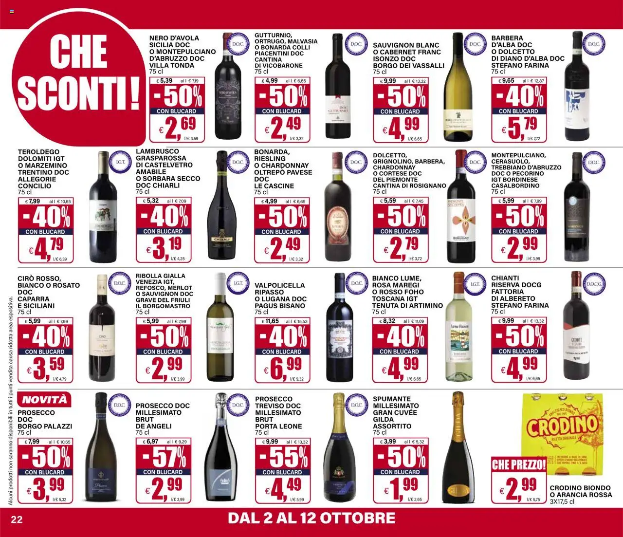 Volantino Il Gigante del 02.10.2025 | Pagina: 24 | Prodotti: Prosecco, Farina, Arancia, Pecorino