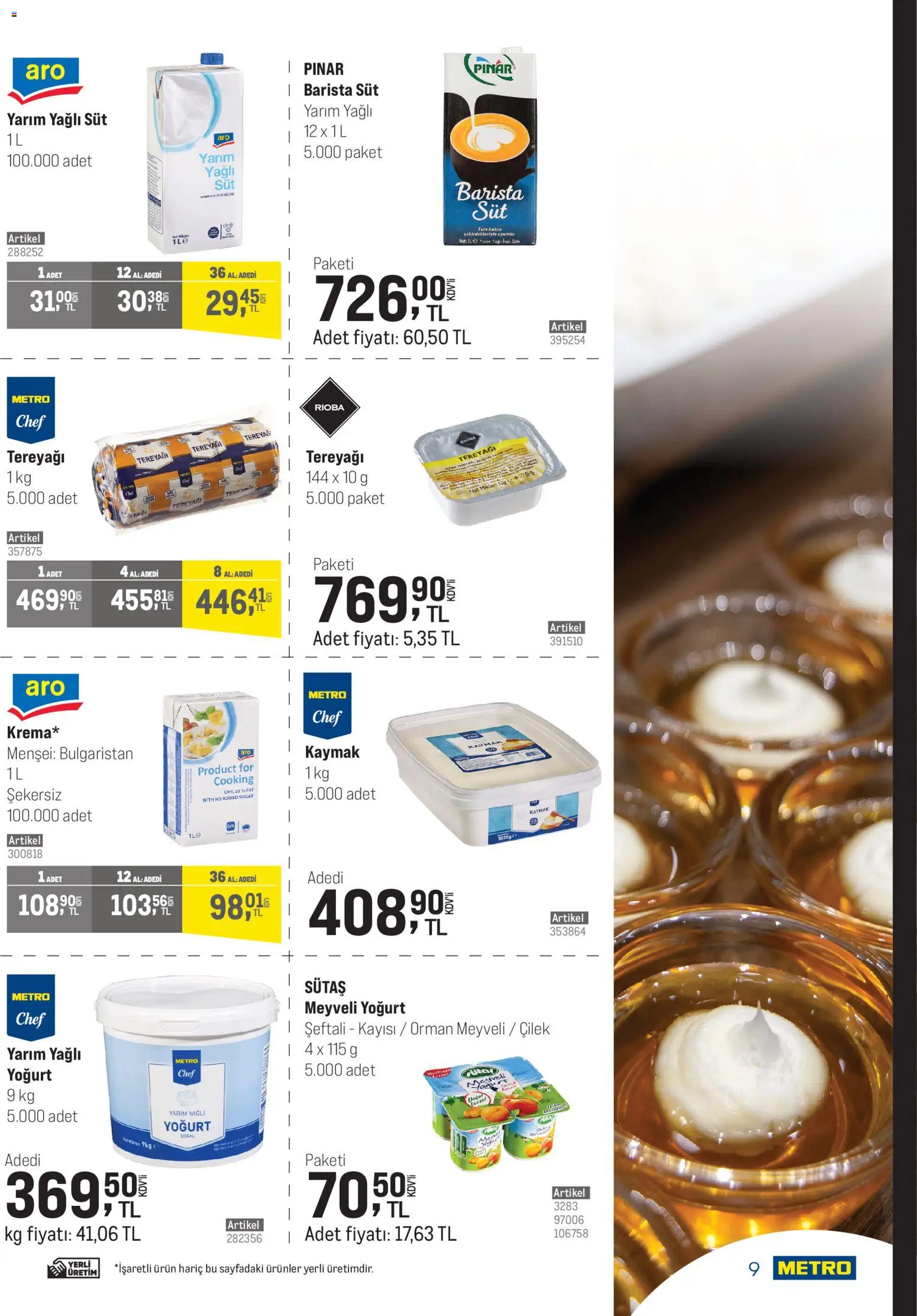 Metro - Şehir Otelleri - 18.11.2025 tarihinden itibaren geçerlidir | Sayfa: 9 | Ürünler: Meyveli yoğurt, Çilek, Kayısı, Şeftali