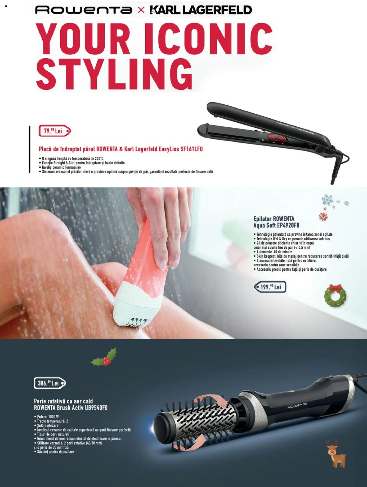 Noul catalog Carrefour – valabil de la 10.12.2025 | Pagină: 15 | Produse: Perie rotativă, Epilator, Duș, Perie