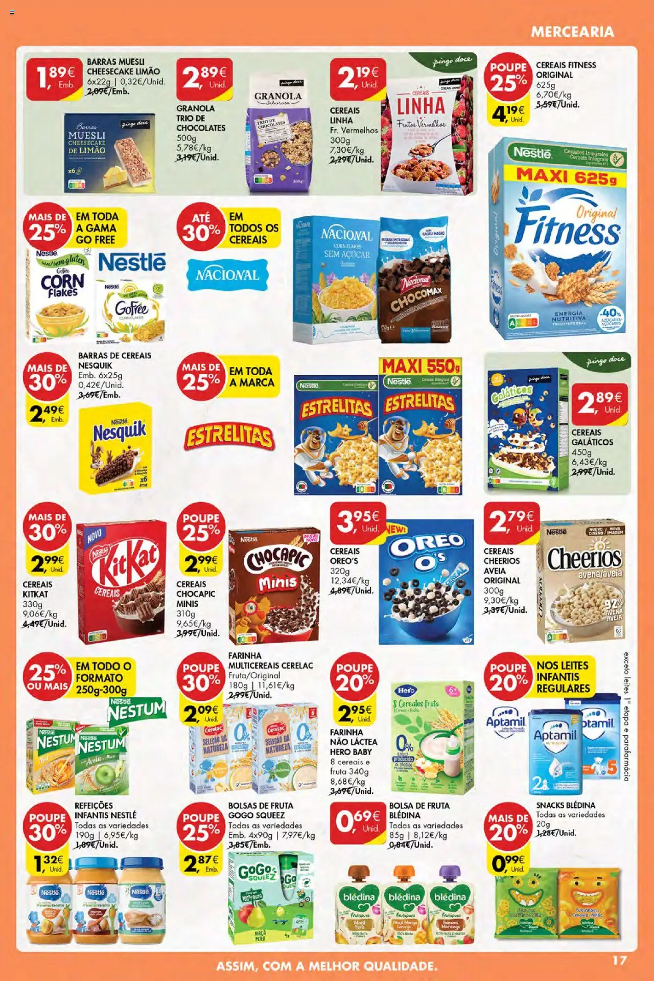 Pingo Doce Poupe Esta Semana Açores │ válido de 16.10.2025 | Página: 17 | Produtos: Banana, Barras de cereais, Açúcar, Cereais