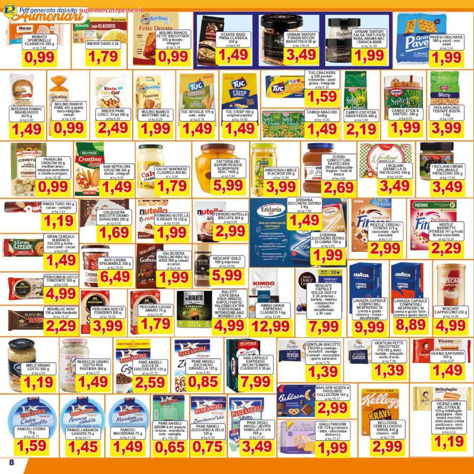 Volantino Pewex del 27.03.2026 | Pagina: 8 | Prodotti: Riso, Crackers, Arancia, Albicocche