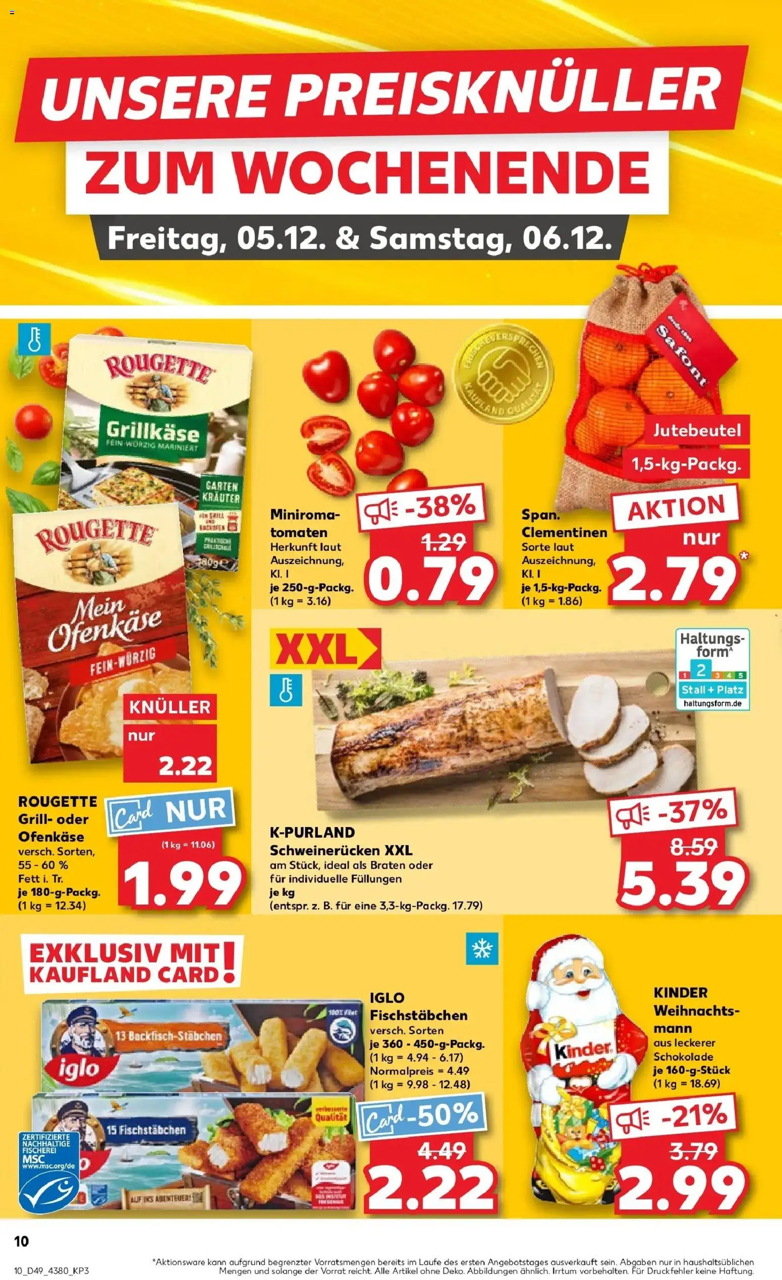 Kaufland prospekt Torgau	 – gültig ab 04.12.2025 | Seite: 10 | Produkte: Grill, Schokolade, Tomaten, Fischstabchen