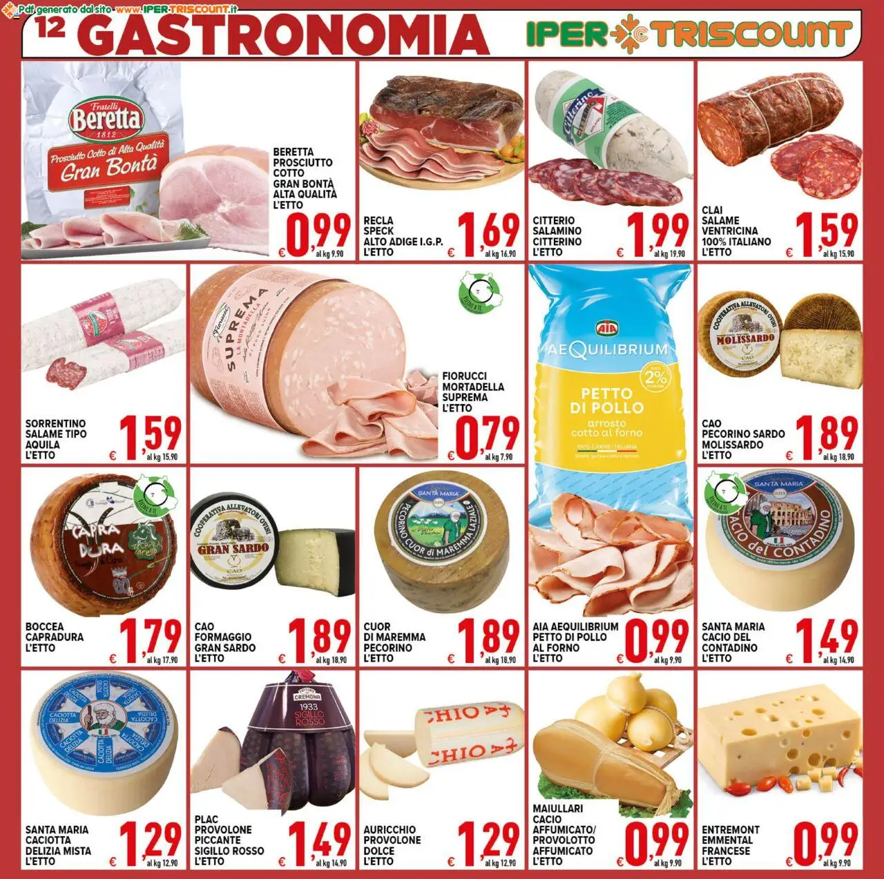 Volantino Ipertriscount del 06.08.2025 | Pagina: 12 | Prodotti: Arrosto, Salame, Pollo, Prosciutto