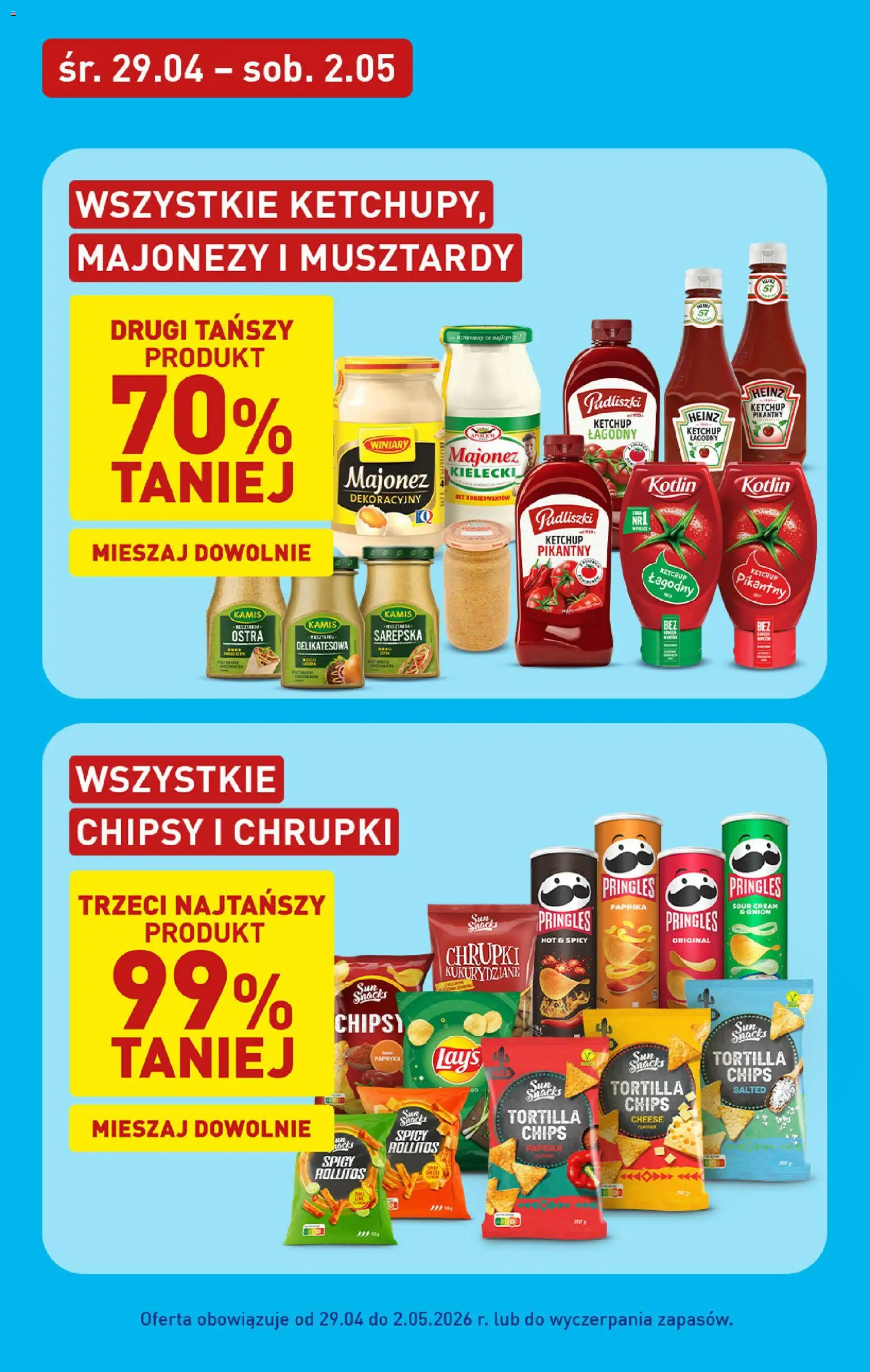 Aldi gazetka - Oferta weekendowa od 30.04.2026 | Strona: 9 | Produkty: Ketchup, Chrupki, Pringles, Majonez