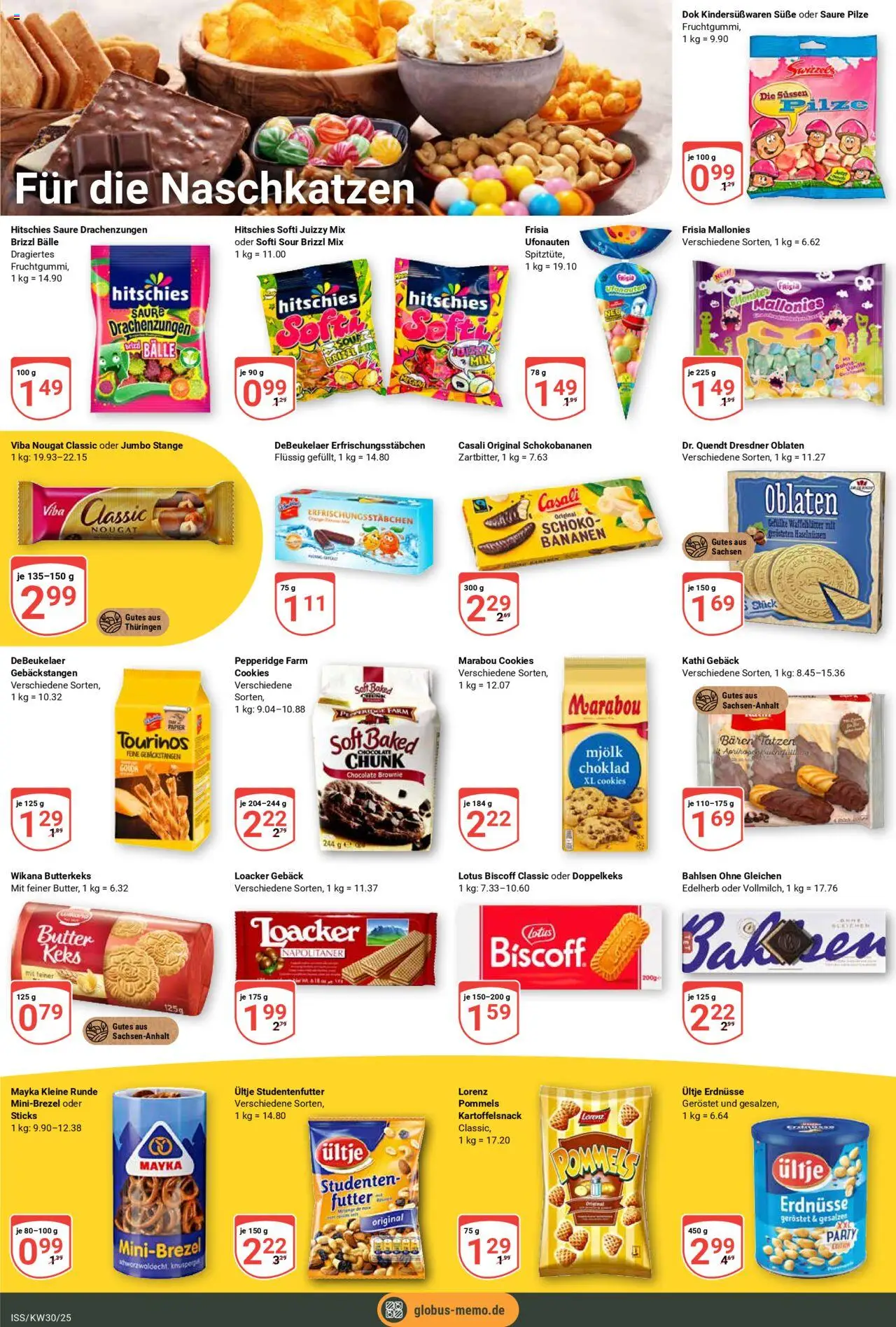 Globus Prospekt 	 - gültig ab dem 21.07.2025 | Seite: 16 | Produkte: Ultje erdnusse, Gouda, Bananen, Schokobananen