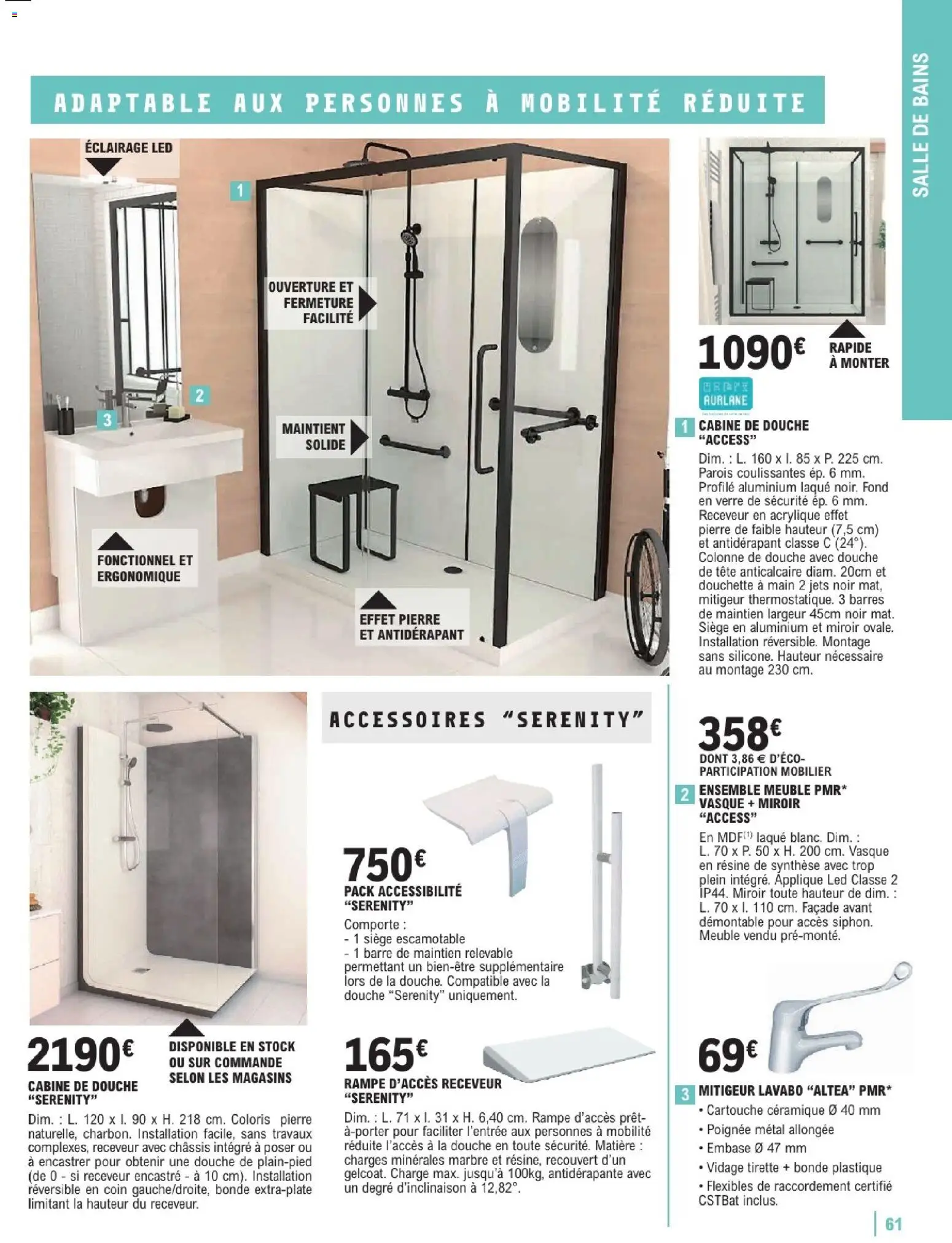 {H1} | Page: 61 | Produits: Meuble, Laque, Douche, Cartouche