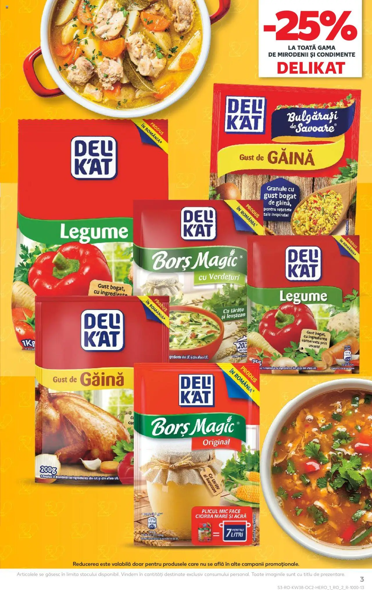 Noul catalog Kaufland – valabil de la 17.09.2025 | Pagină: 3 | Produse: Borș, Condimente, Legume