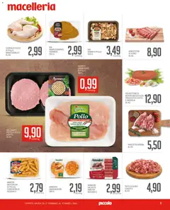 Anteprima del volantino Piccolo volantino valido a partire dal 27.02.2026 | Pagina: 9 | Prodotti: Cordon blue, Pancetta, Suino, Provola