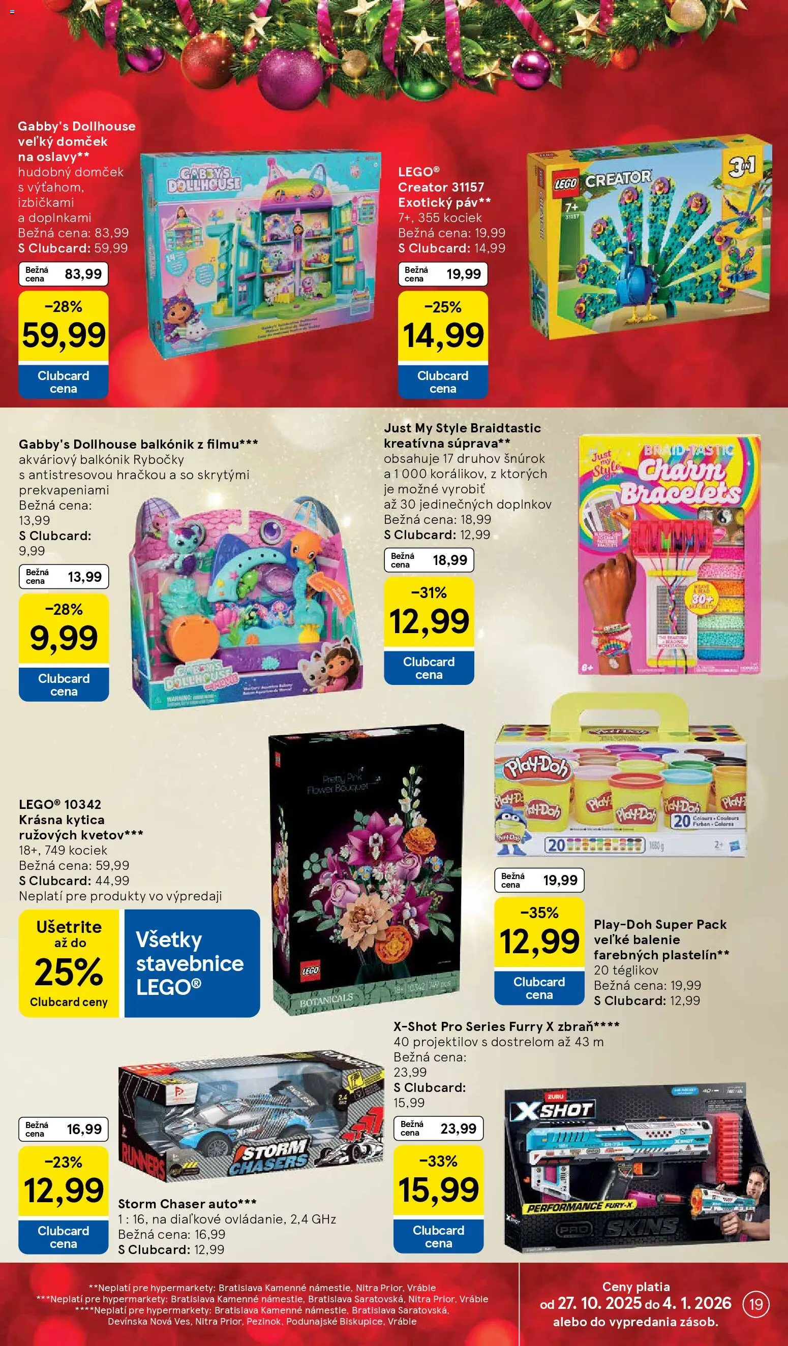 Nové Tesco akcie – leták je platný od 12.11.2025 | Strana: 19 | Produkty: LEGO