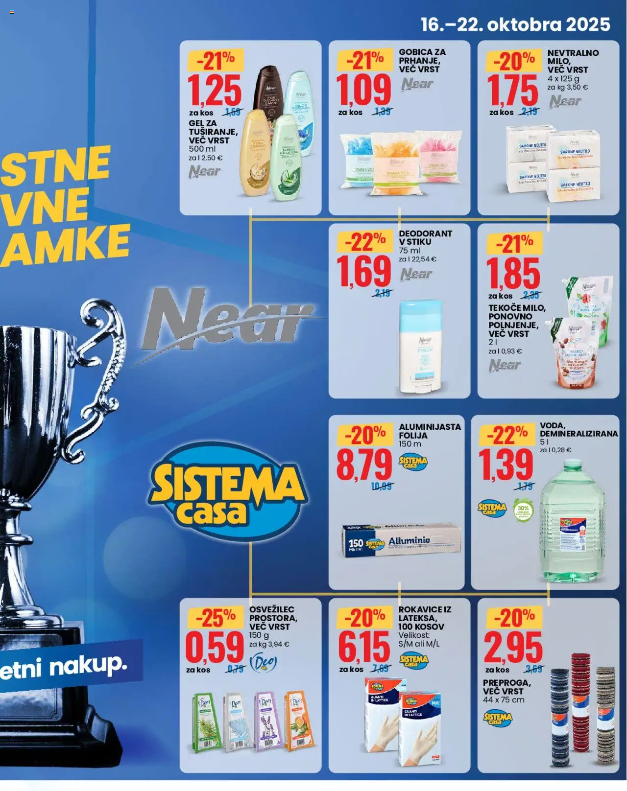 Novi Eurospin katalog ponudbe – veljaven od 16.10.2025 | Stran: 5 | Izdelki: Kos, Gobica, Deodorant, Folija
