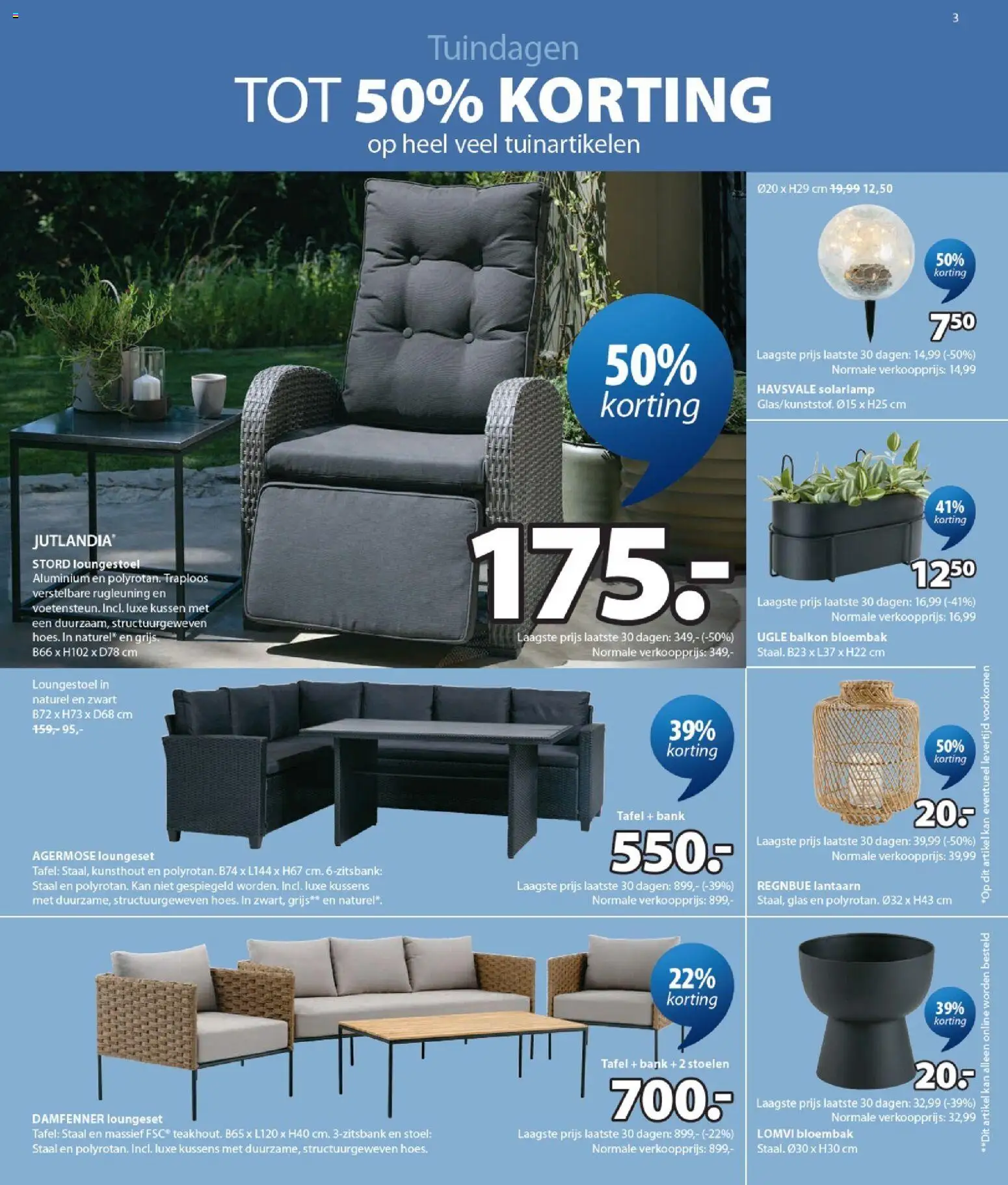 {H1} | Pagina: 3 | Producten: Kan, Lantaarn, Bank, Tafel