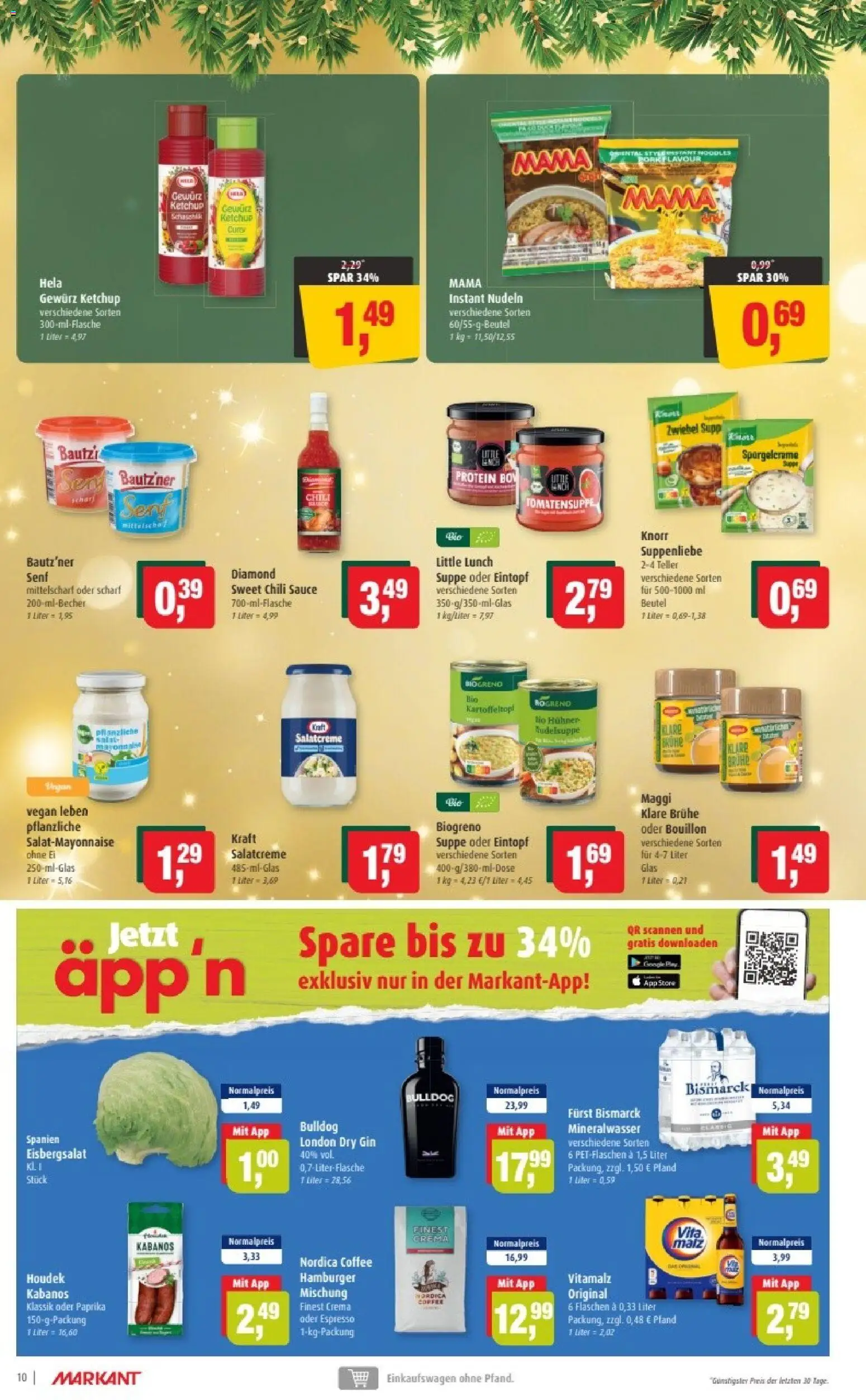 Markant Prospekt 	 – gültig ab 08.12.2025 | Seite: 10 | Produkte: Maggi, Paprika, Nudeln, Gin