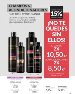 Vista previa Champú, MEGA VOLUME con complejo voluminizador de péptidos y vitaminas para cabello lacio y fino válido desde el 01.05.2026 | Página: 141 | Productos: Champú, Té, Body, Sofá