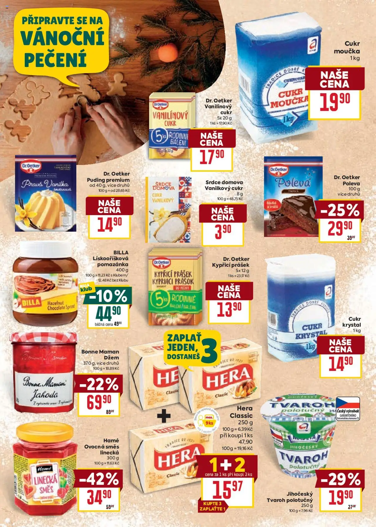 Billa Velký leták od 08.10.2025 | Strana: 20 | Produkty: Bonne maman, Puding, Pomazánka, Vanilkový cukr