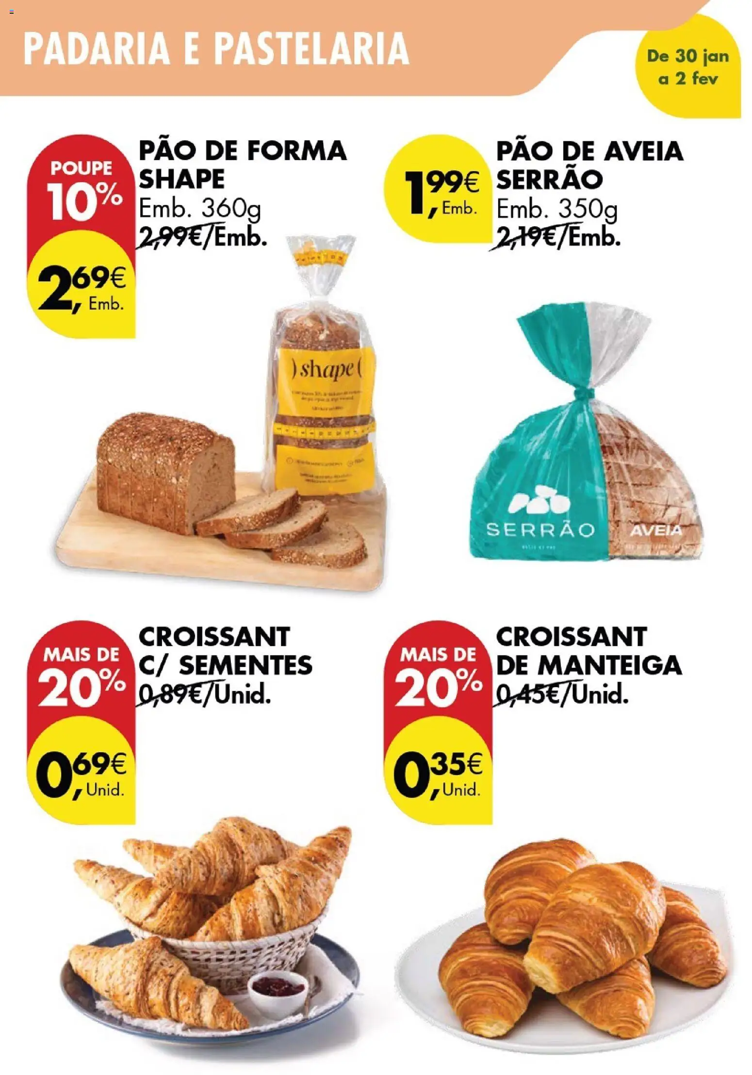 Pingo Doce Poupe este Fim de Semana │ válido de 30.01.2026 | Página: 8 | Produtos: Aveia, Pão de forma, Manteiga, Pão