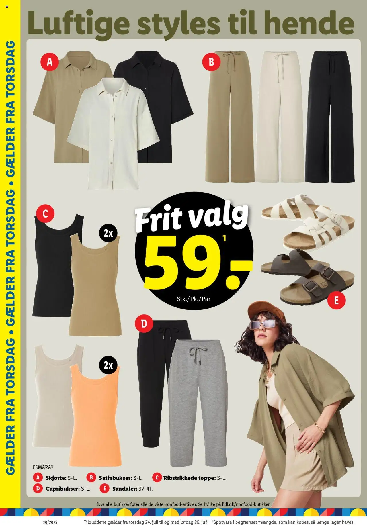 Lidl Tilbudsavis gyldig fra 24.07.2025 | Side: 6 | Produkter: Skjorte, Sandaler, Søm, Toppe