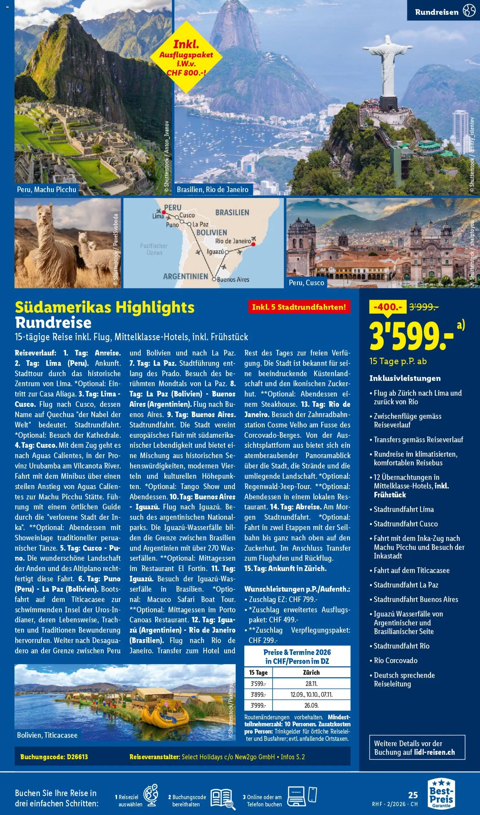 Lidl Aktionen Reisen Februar – gültig ab 28.01.2026 | Seite: 25 | Produkte: Telefon, Zucker