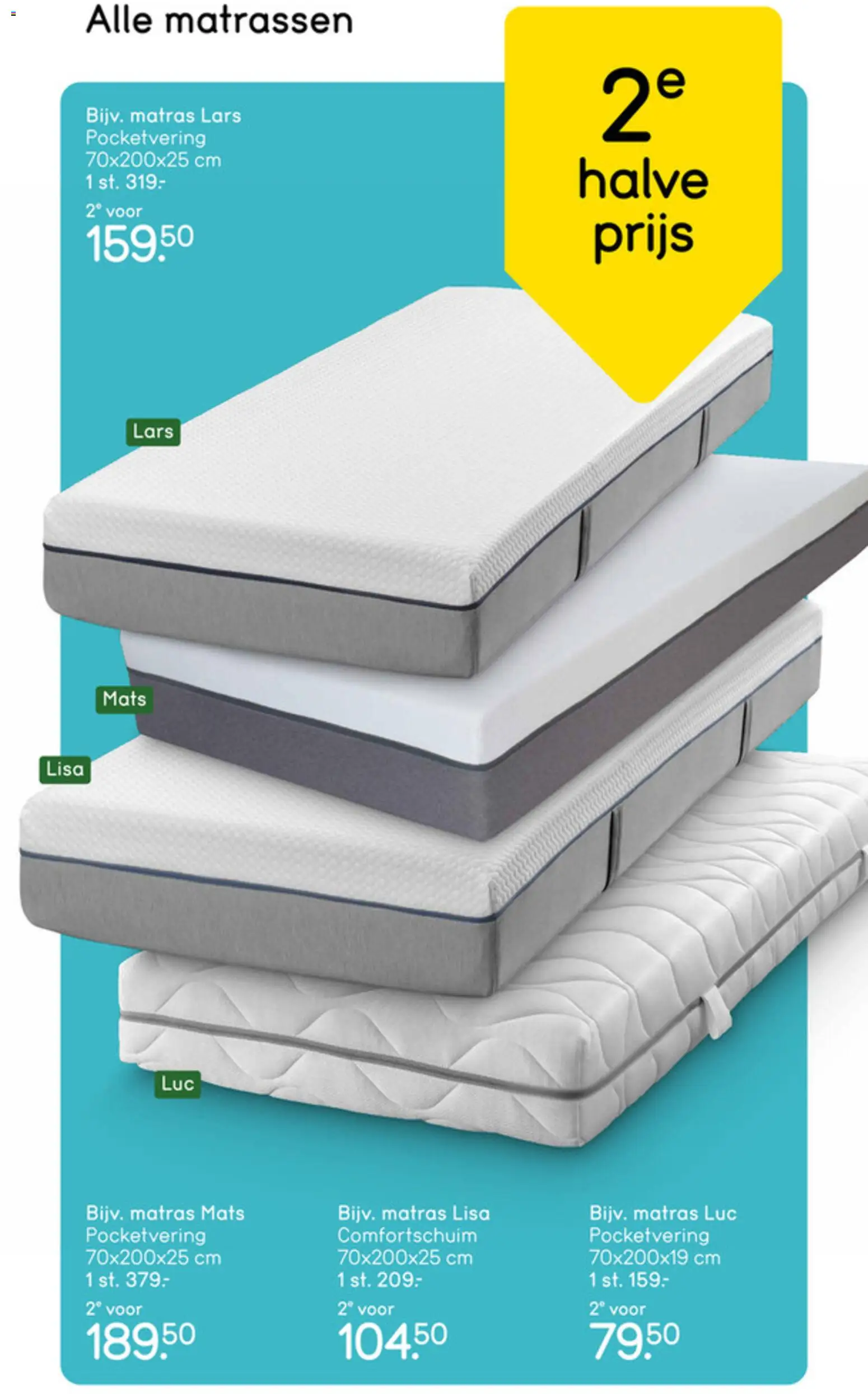 {H1} | Pagina: 13 | Producten: Matras