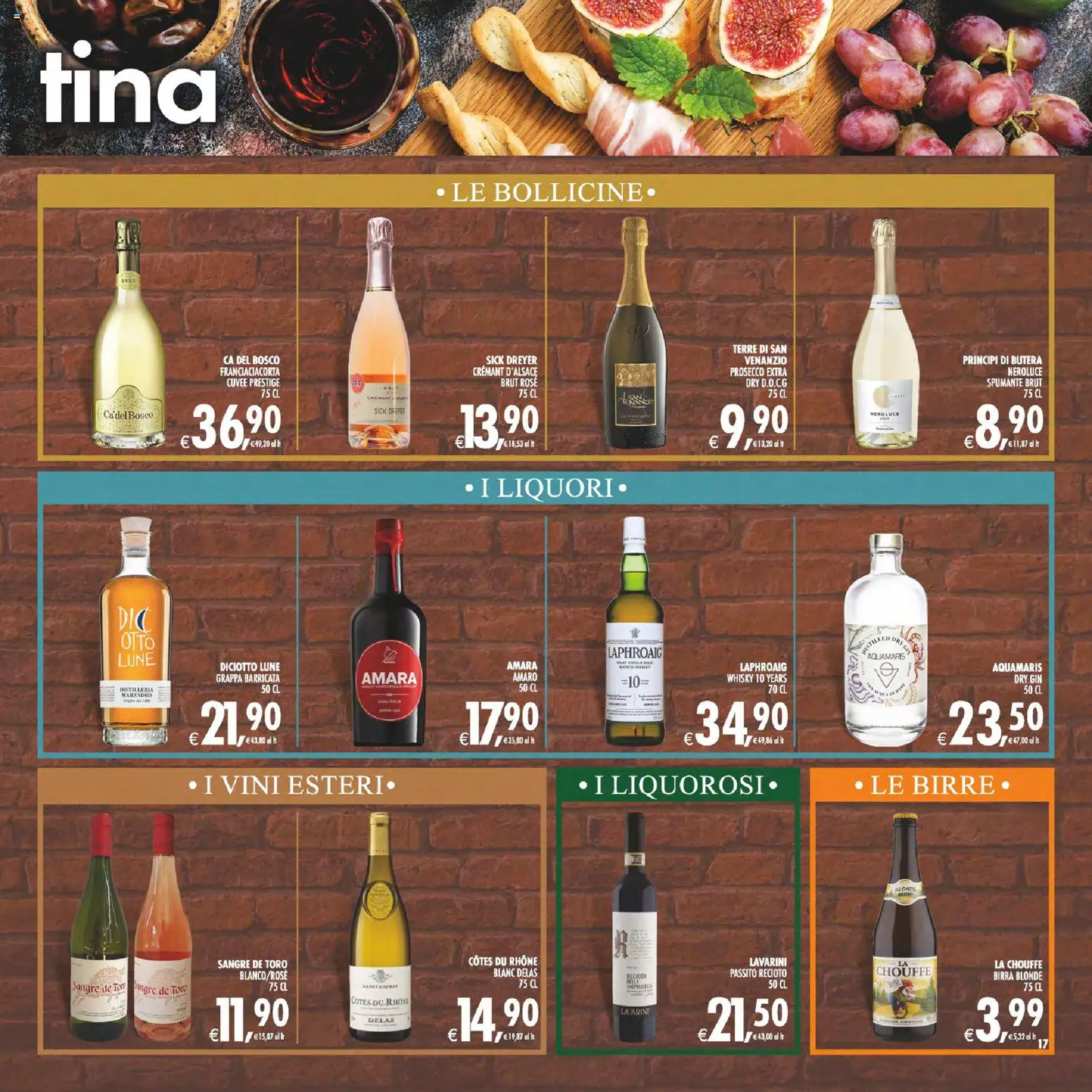 Volantino Decò del 17.04.2026 | Pagina: 17 | Prodotti: Birra, Prosecco, Whisky, Amaro