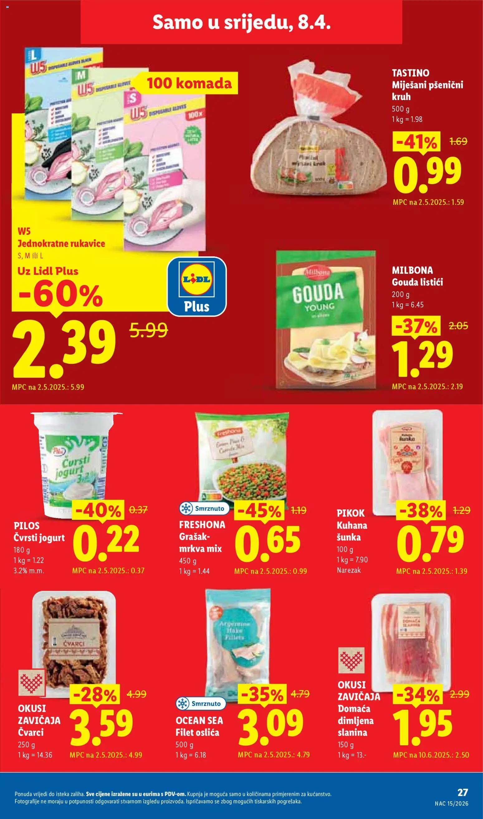Lidl katalog | vrijedi od 07.04.2026 | Stranica: 27 | Proizvodi: Čvarci, Kruh, Mrkva, Gouda