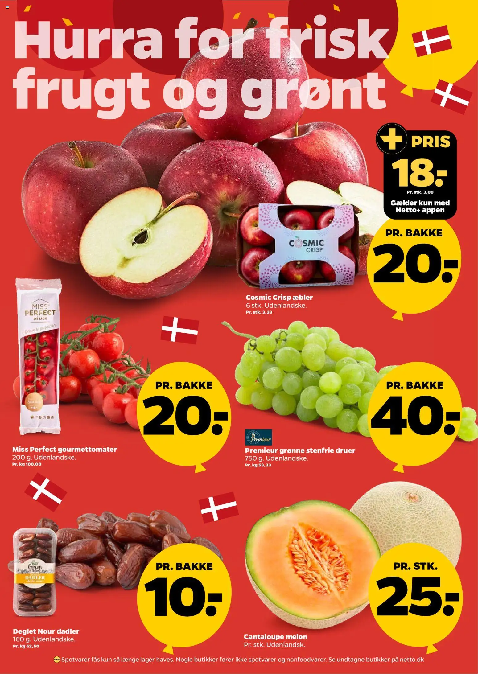 Netto tilbudsavis – gyldig fra 07.03.2026 | Side: 13 | Produkter: Æbler, Cantaloupe melon, Dadler