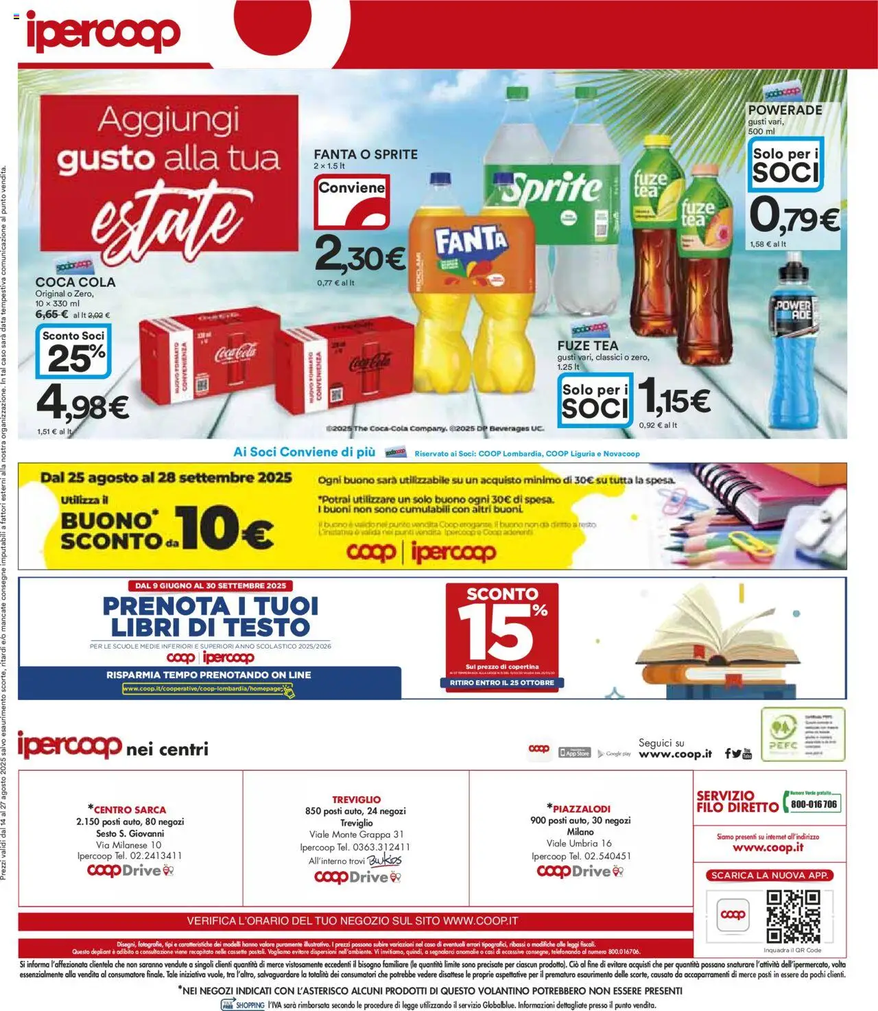 Volantino Ipercoop del 14.08.2025 | Pagina: 32 | Prodotti: Data, The, Grappa, Coca Cola
