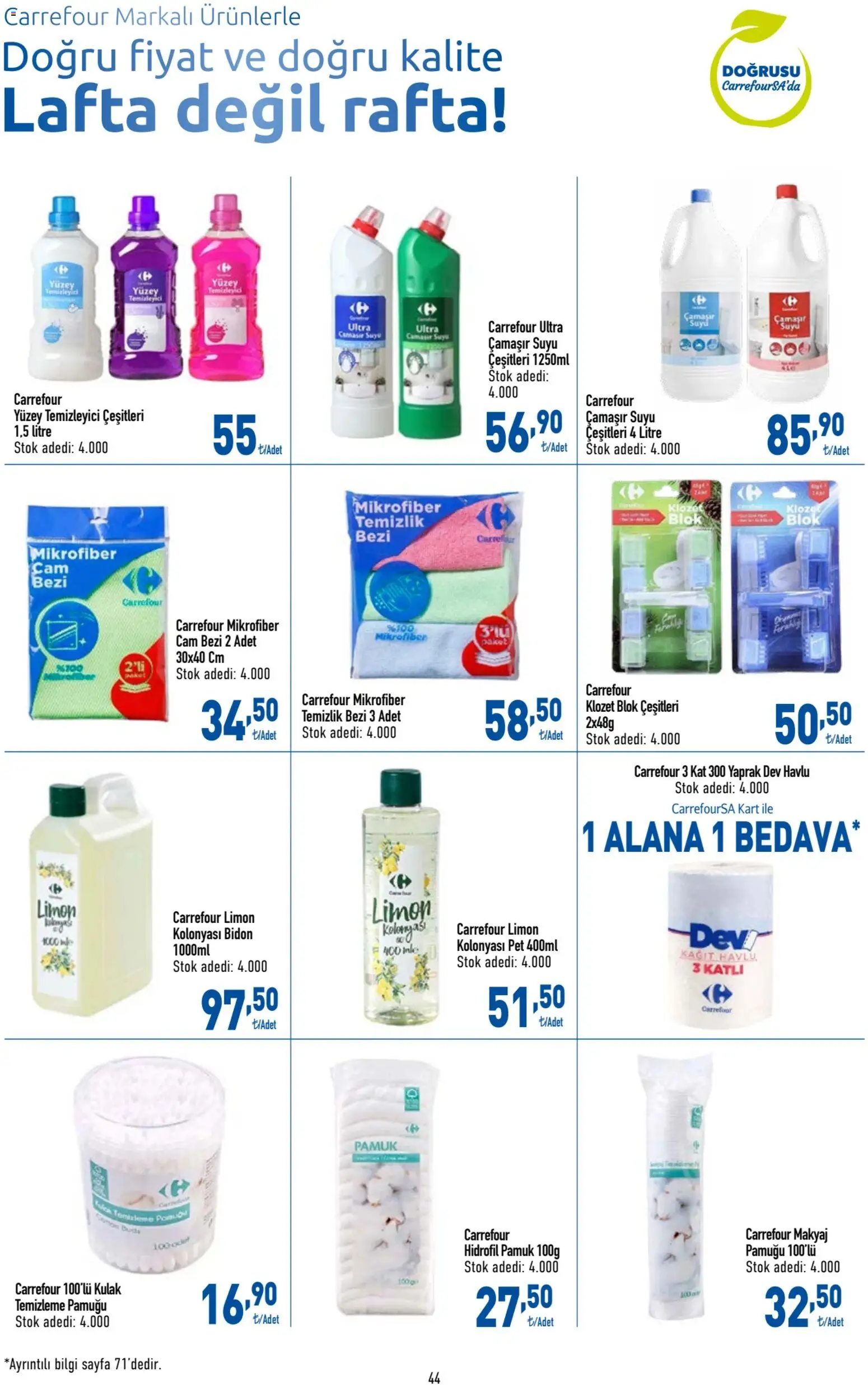 CarrefourSA Katalog - 26.02.2026 tarihinden itibaren geçerlidir | Sayfa: 44 | Ürünler: Makyaj, Yüzey temizleyici, Limon