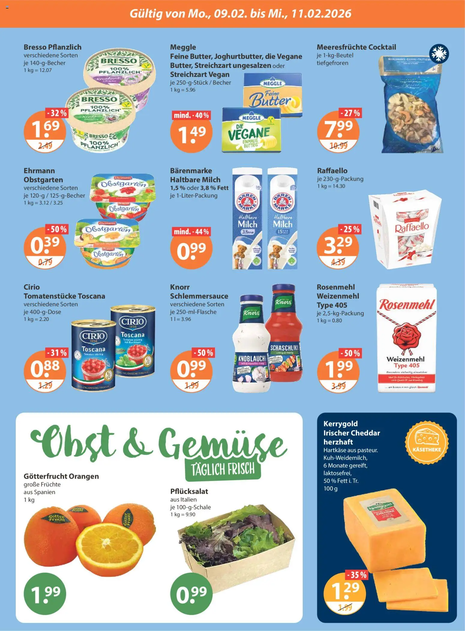 V-Markt - Hallertau / Oberpfalz – gültig ab 05.02.2026 | Seite: 23 | Produkte: Milch, Orangen, Tomaten, Bresso