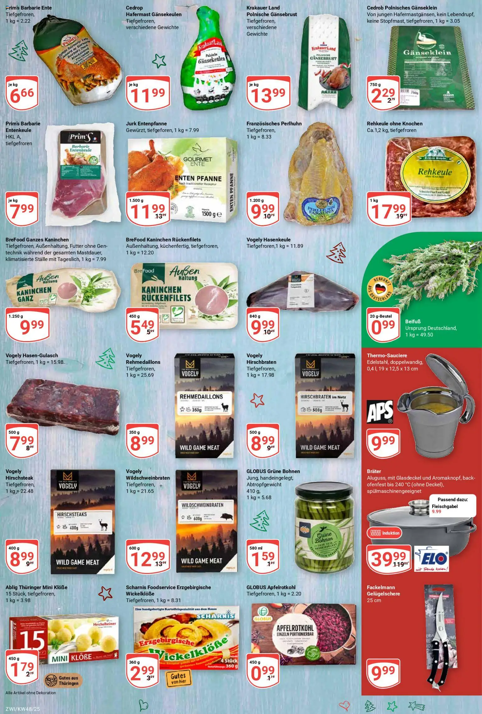 Globus prospekt Zwickau	 – gültig ab 24.11.2025 | Seite: 14 | Produkte: Kaninchen, Ente