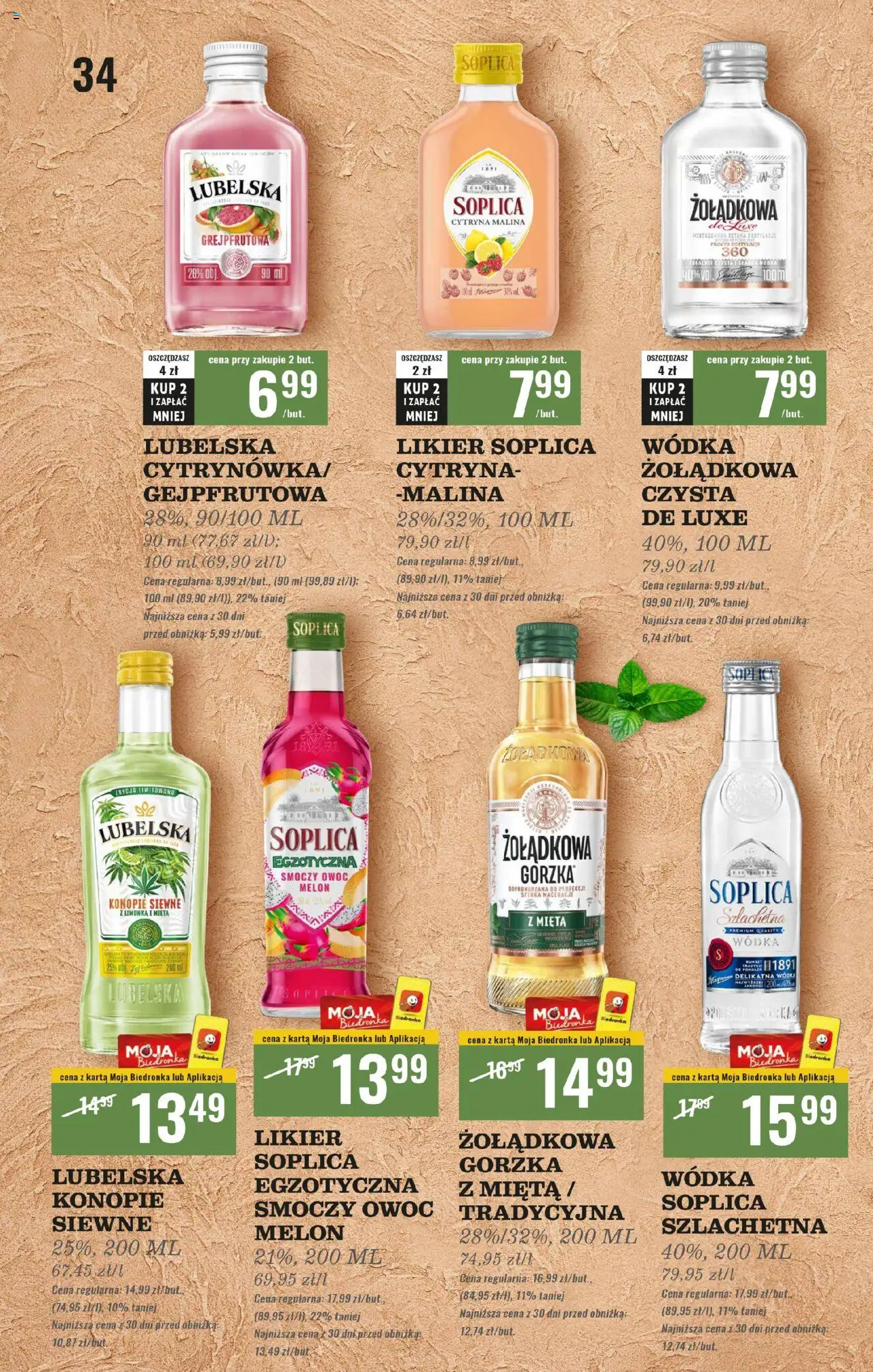 Biedronka gazetka - Czas na toast od 08.09.2025 | Strona: 34 | Produkty: Karta, Limonka, Melon, Vodka