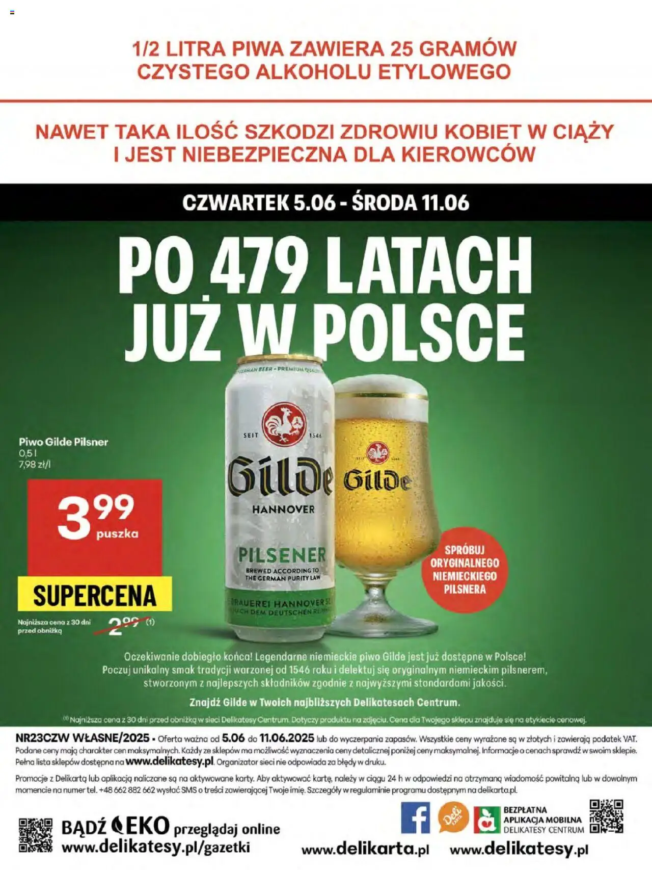 Delikatesy Centrum Gazetka - Sklepy Własne od 05.06.2025 | Strona: 45 | Produkty: Delikatesy, Piwo