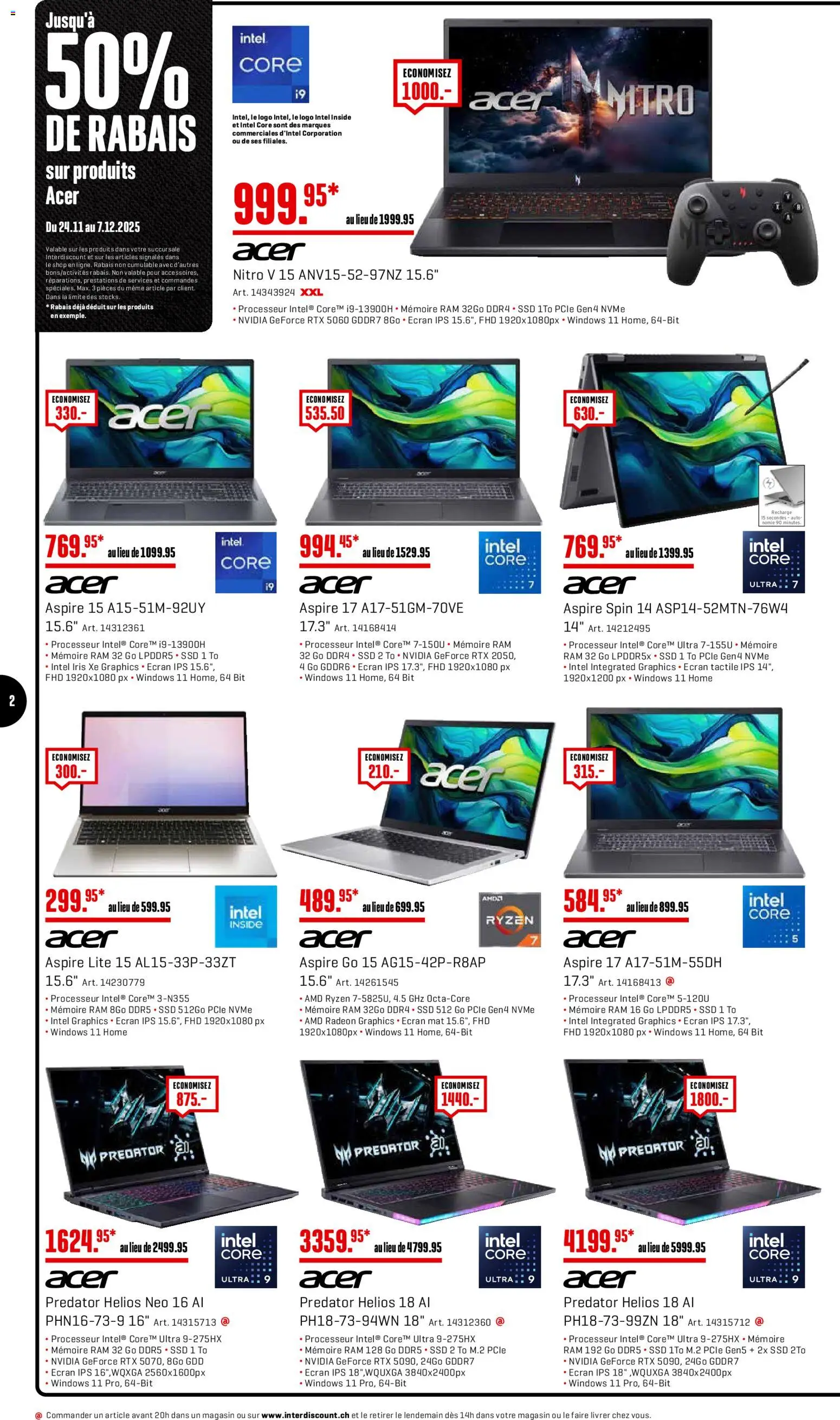 Interdiscount Black Friday FR – gültig ab 24.11.2025 | Seite: 2 | Produkte: HP