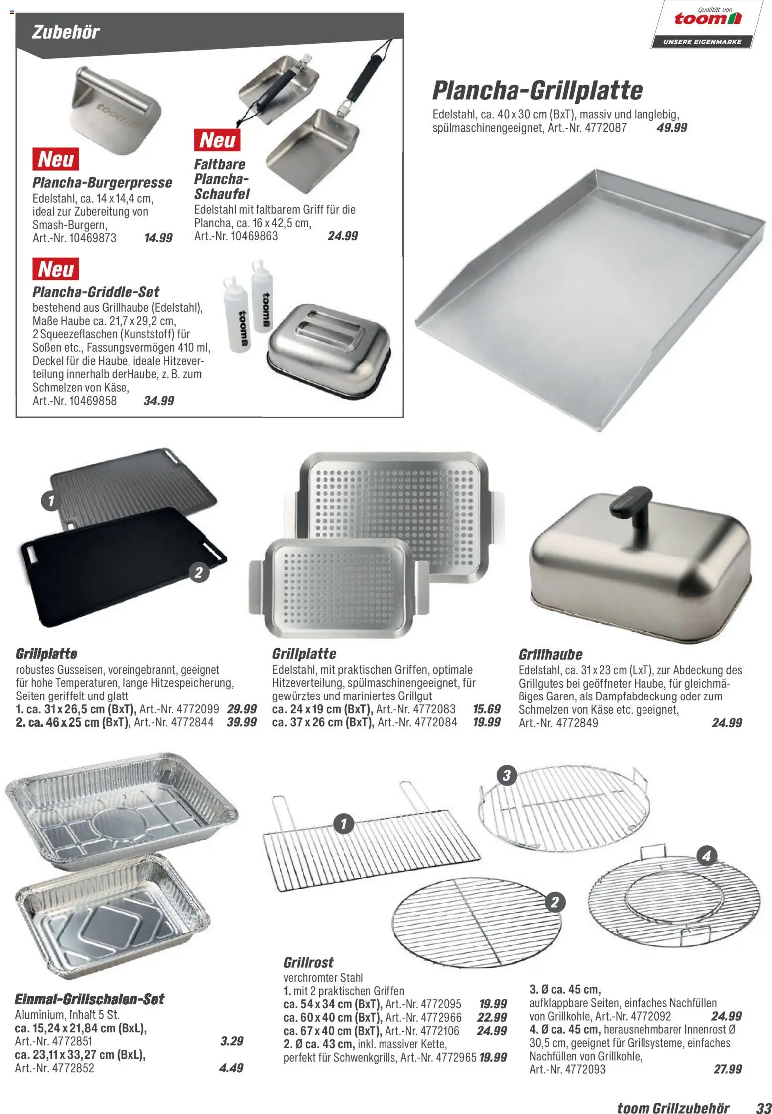 Toom Baumarkt  Grills & Zubehör 2026 – gültig ab 14.02.2026 | Seite: 33 | Produkte: Käse