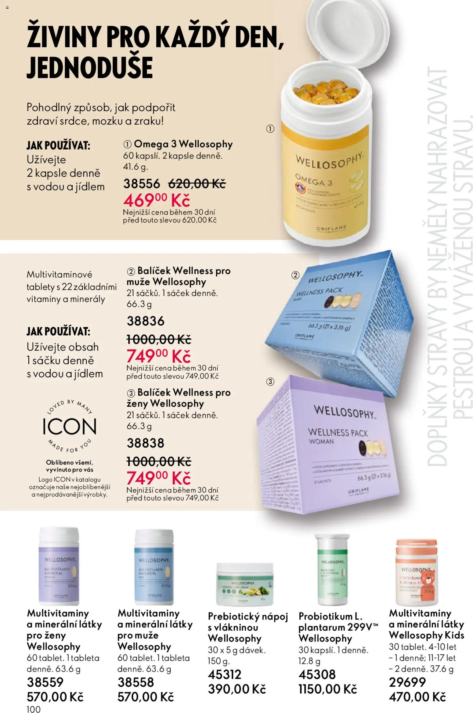 Oriflame katalog č.15/2025 od 22.10.2025 | Strana: 100 | Produkty: Omega 3, Kapsle, Omega, Vitamíny